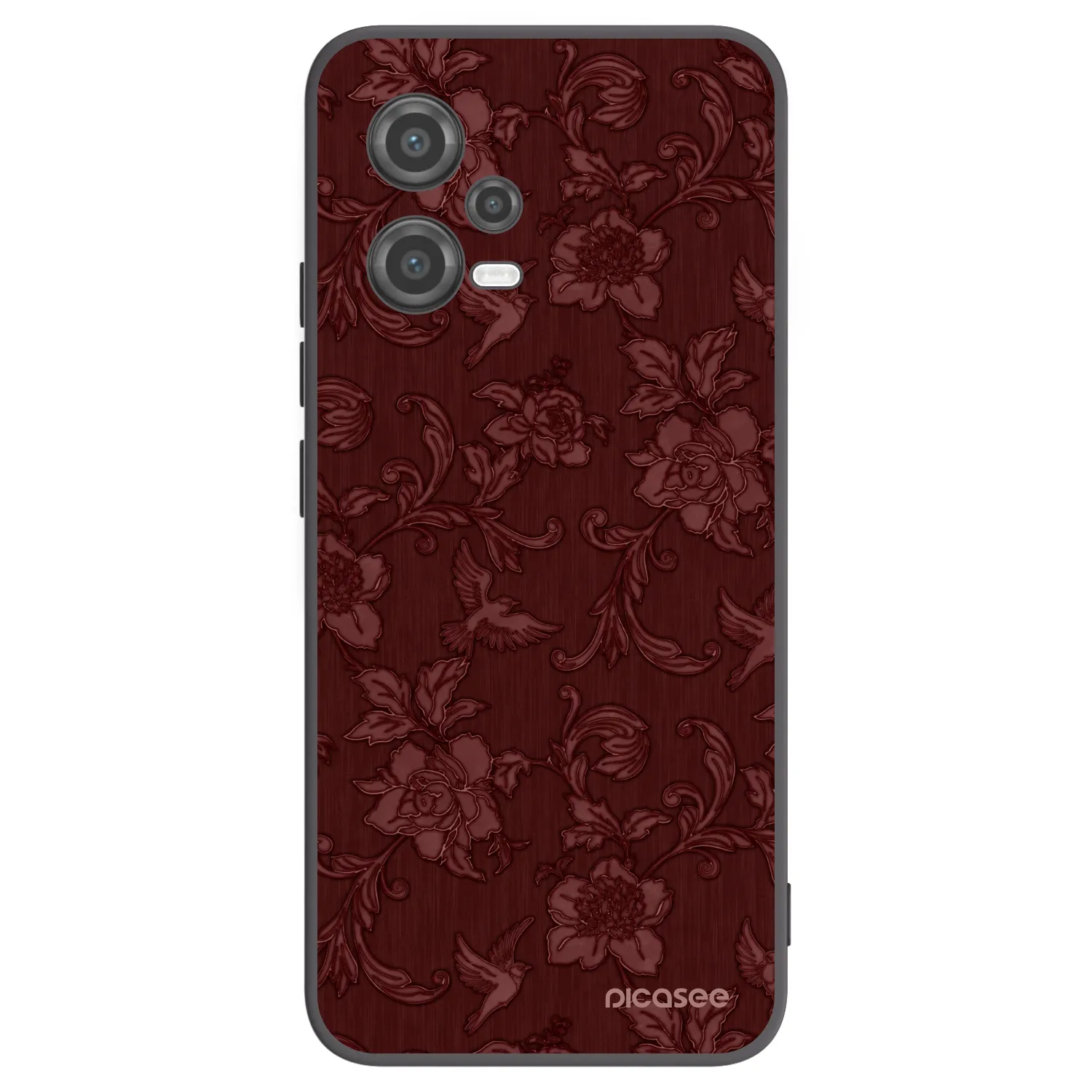 Picasee crna silikonska maskica za Xiaomi Poco X5 - Red Elegance