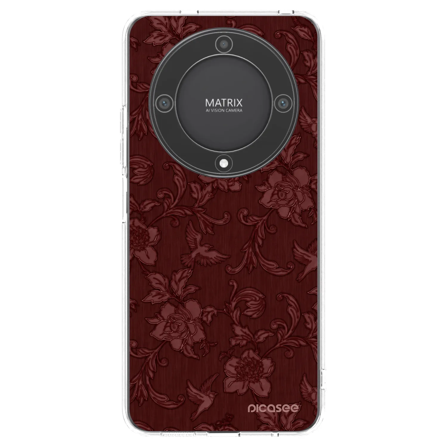 Picasee silikonska prozirna maskica za Honor Magic5 Lite 5G - Red Elegance