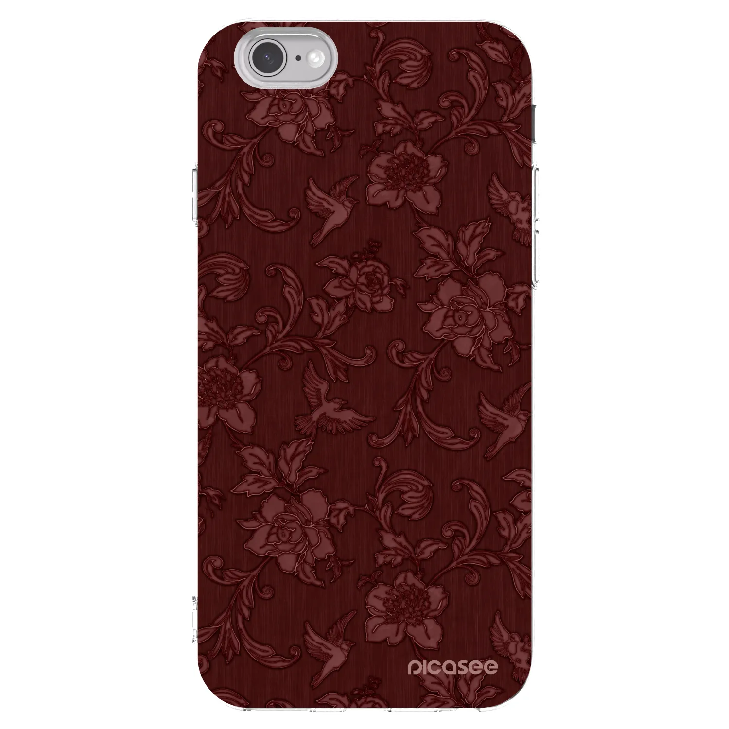 Picasee silikonska prozirna maskica za Apple iPhone 6/6S - Red Elegance