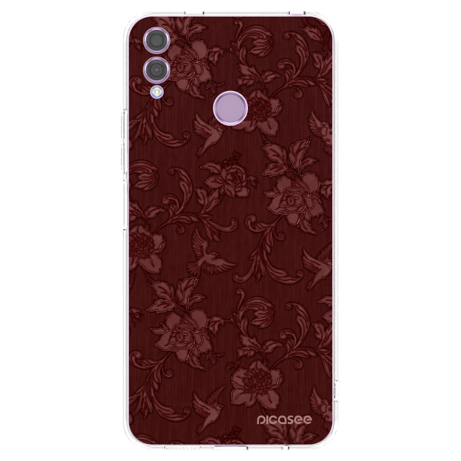 Picasee silikonska prozirna maskica za Honor 8X - Red Elegance