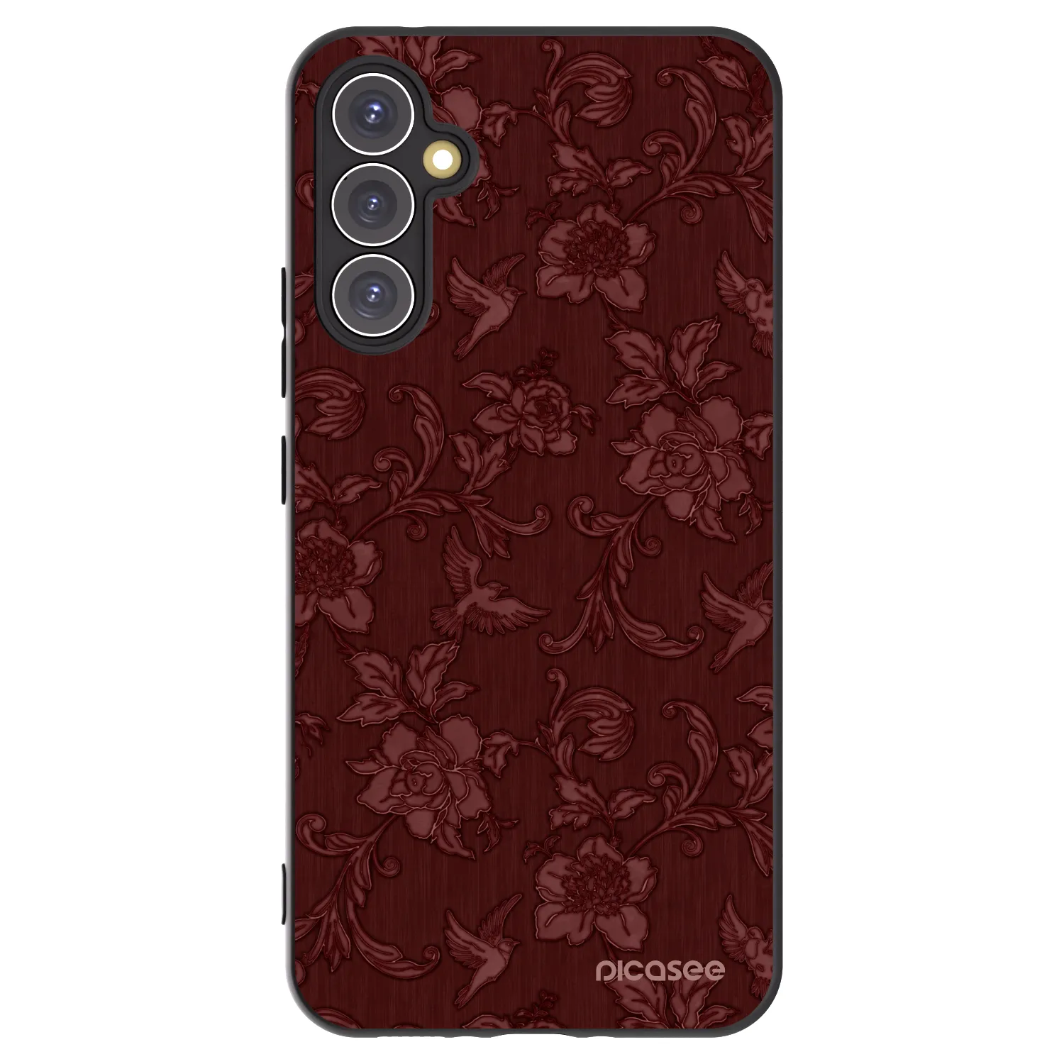 Picasee crna silikonska maskica za Samsung Galaxy A34 5G A346B - Red Elegance