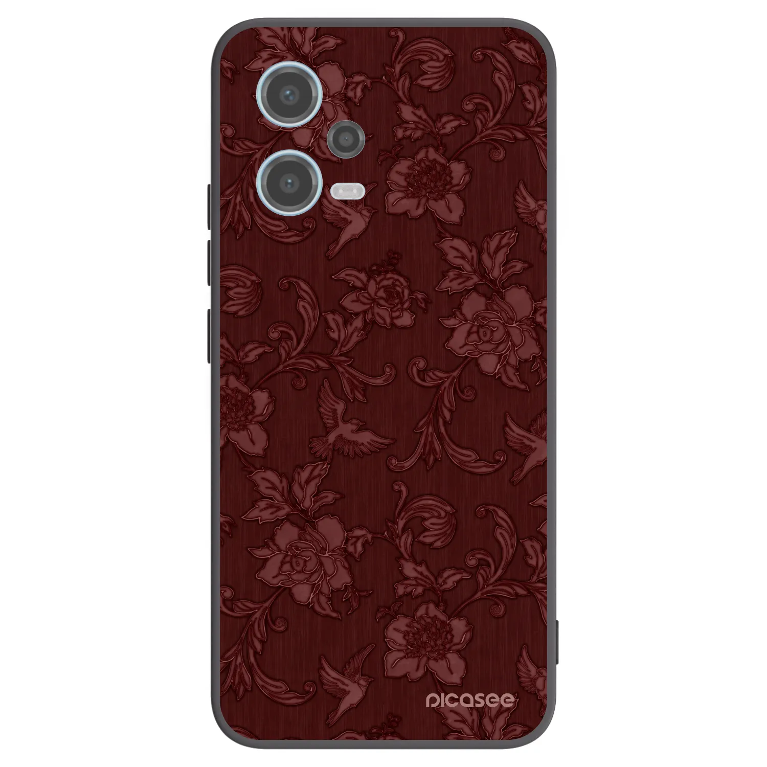Picasee crna silikonska maskica za Xiaomi Redmi Note 12 5G - Red Elegance