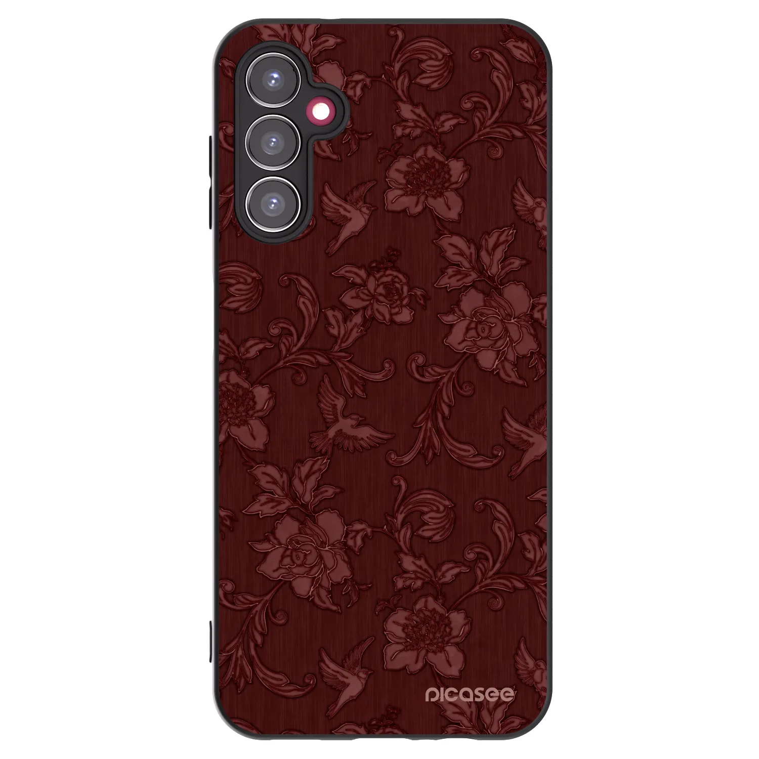 Picasee crna silikonska maskica za Samsung Galaxy A14 5G A146P - Red Elegance