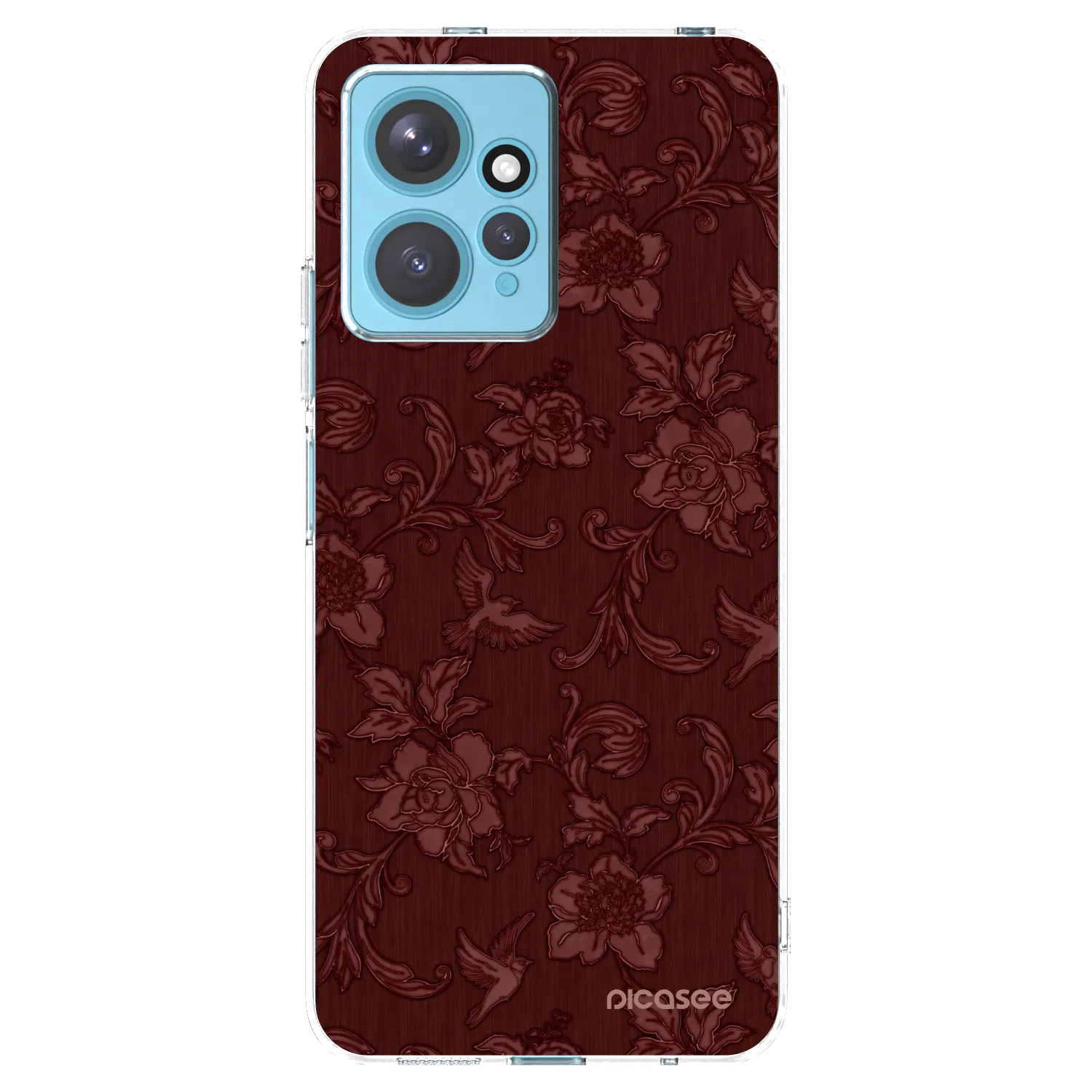 Picasee silikonska prozirna maskica za Xiaomi Redmi Note 12 4G - Red Elegance