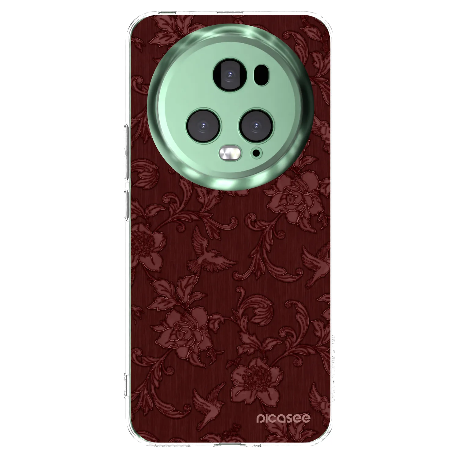 Picasee silikonska prozirna maskica za Honor Magic5 Pro - Red Elegance