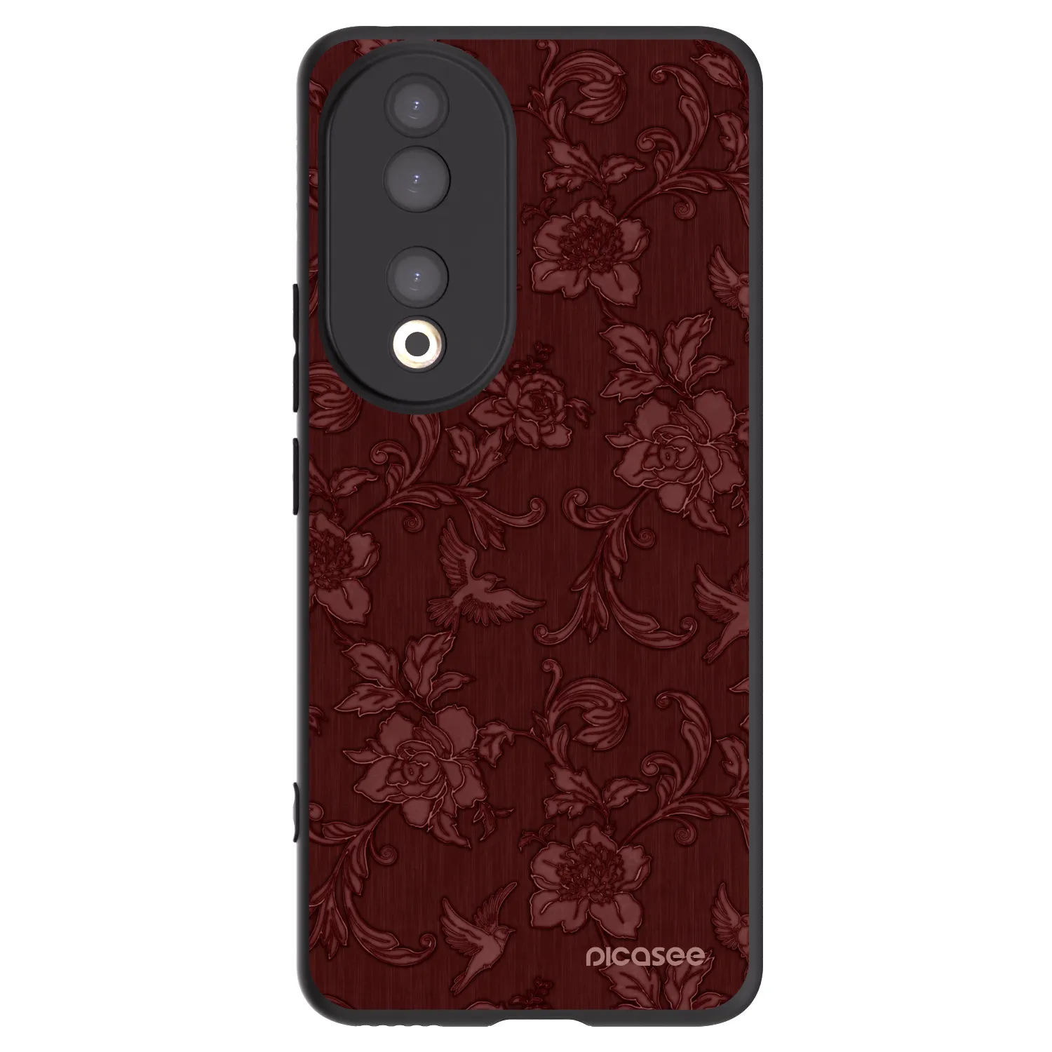 Picasee crna silikonska maskica za Honor 90 5G - Red Elegance