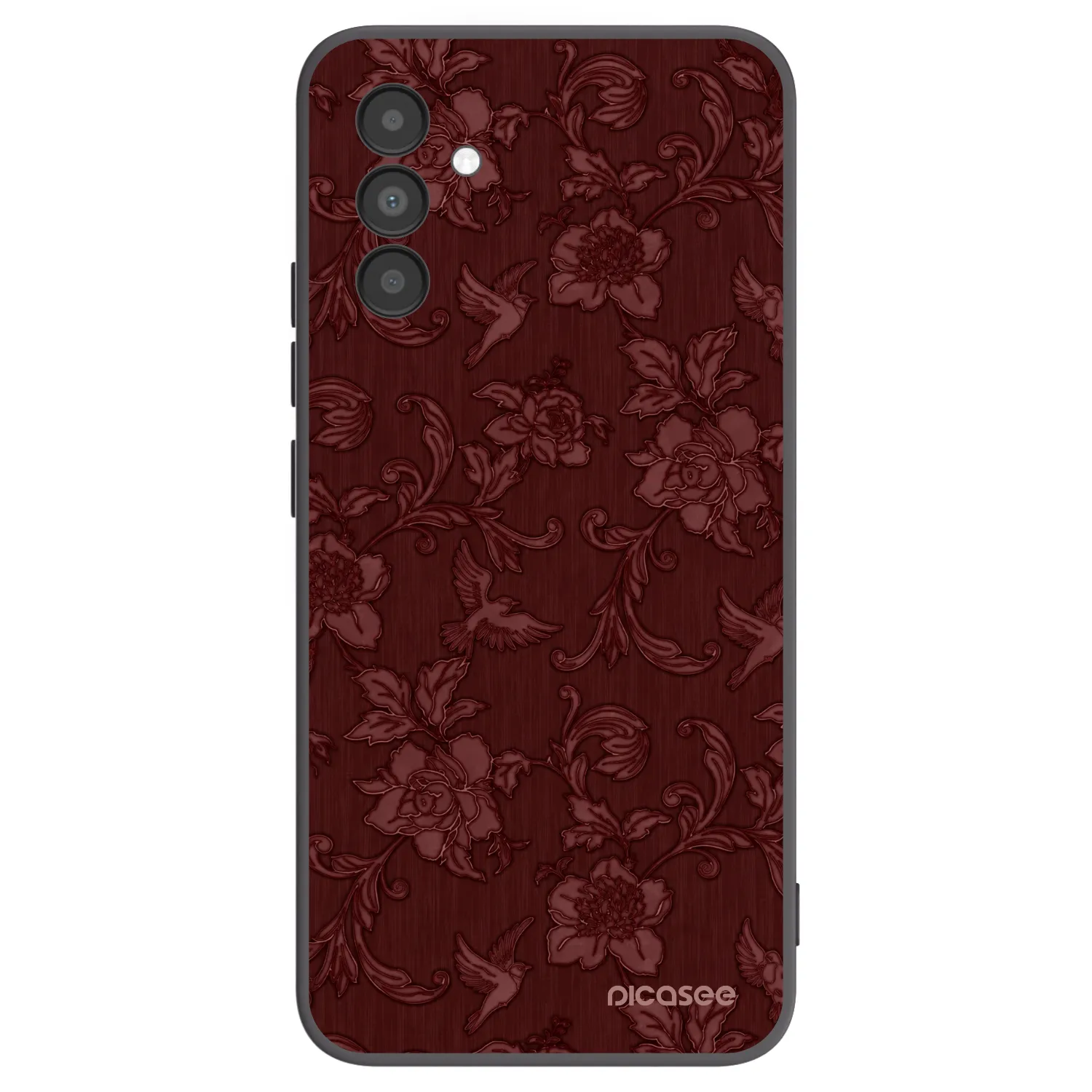 Picasee crna silikonska maskica za Samsung Galaxy A04s A047F - Red Elegance