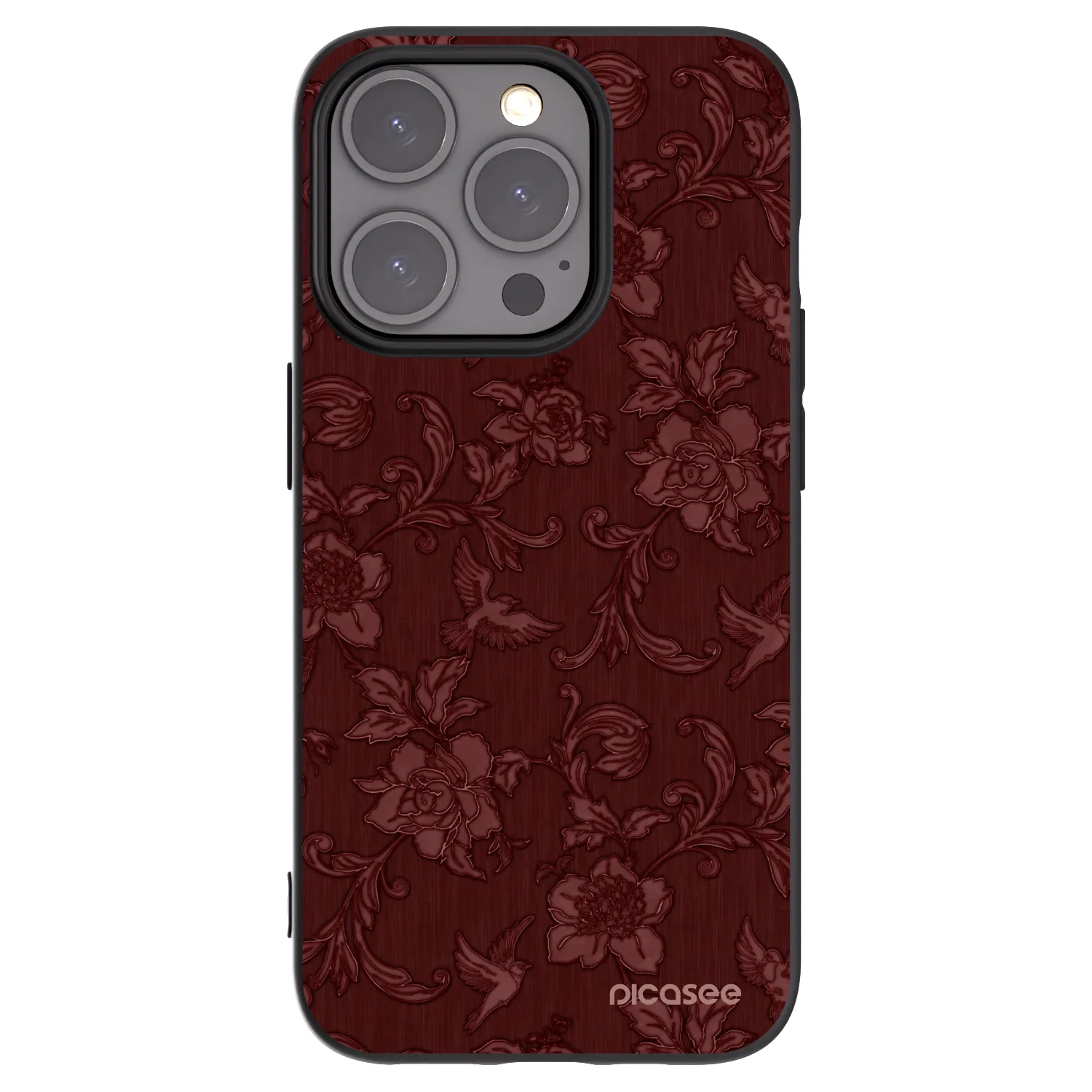 Picasee crna silikonska maskica za Apple iPhone 15 Pro - Red Elegance