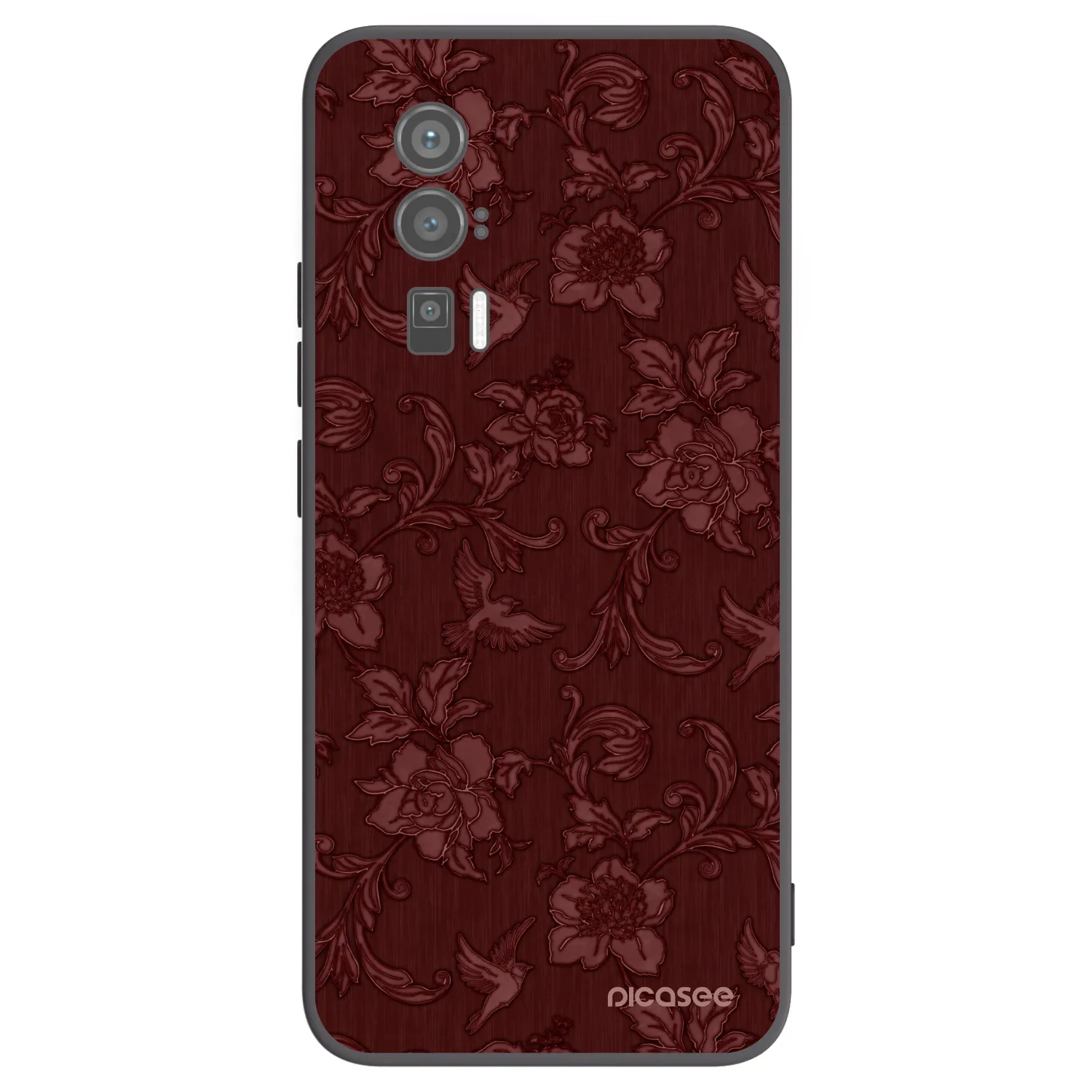 Picasee crna silikonska maskica za Xiaomi Poco F5 Pro 5G - Red Elegance