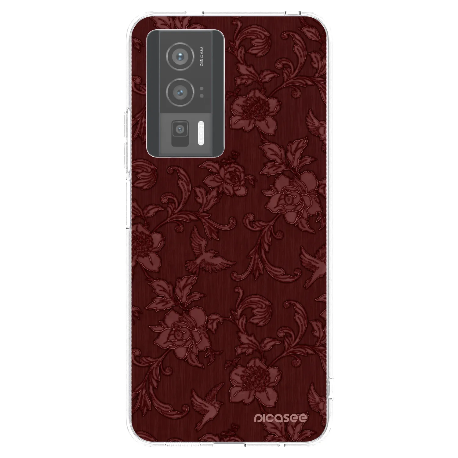 Picasee silikonska prozirna maskica za Xiaomi Poco F5 Pro 5G - Red Elegance