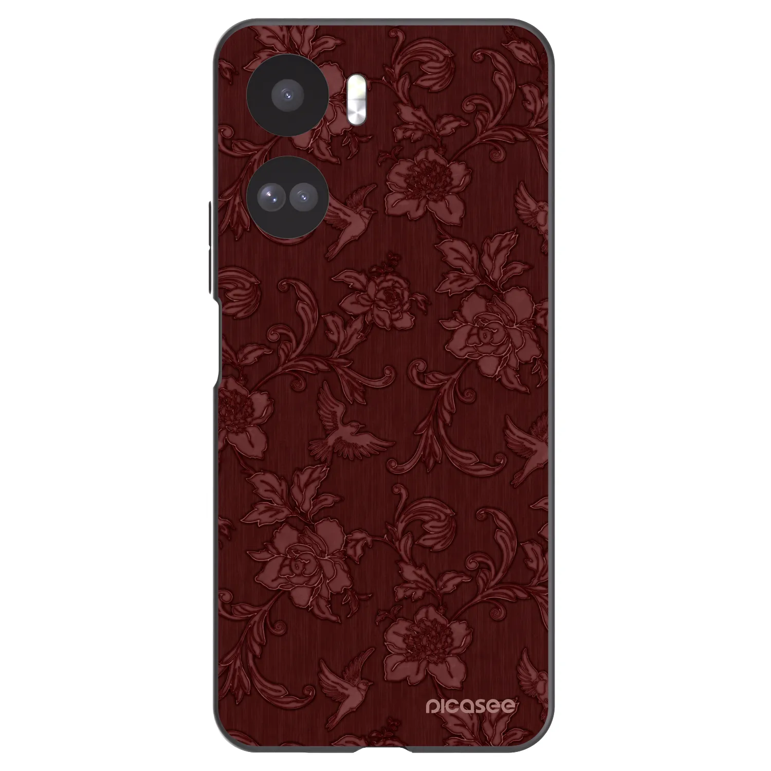 Picasee crna silikonska maskica za Honor 90 Lite 5G - Red Elegance