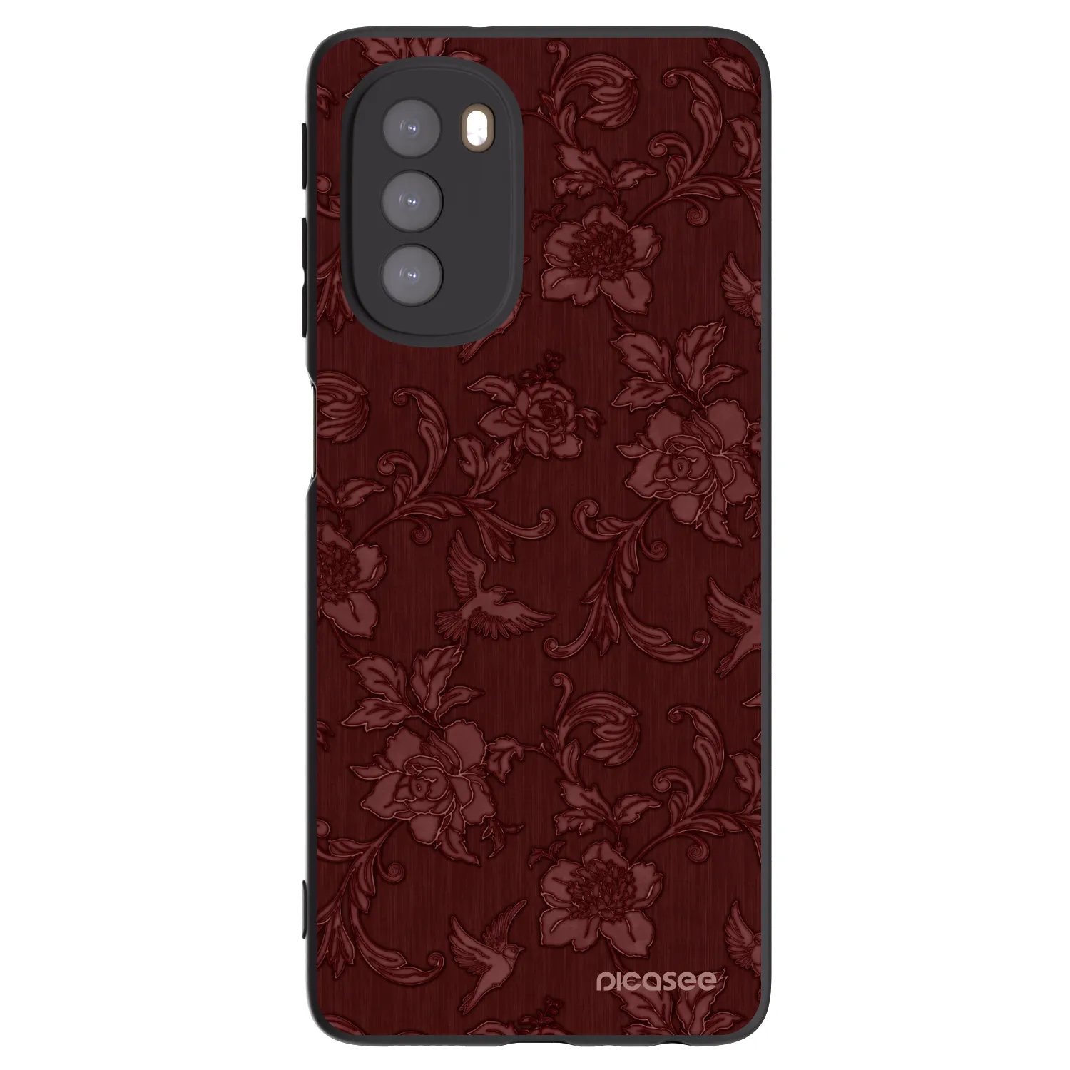 Picasee crna silikonska maskica za Motorola Moto G51 - Red Elegance