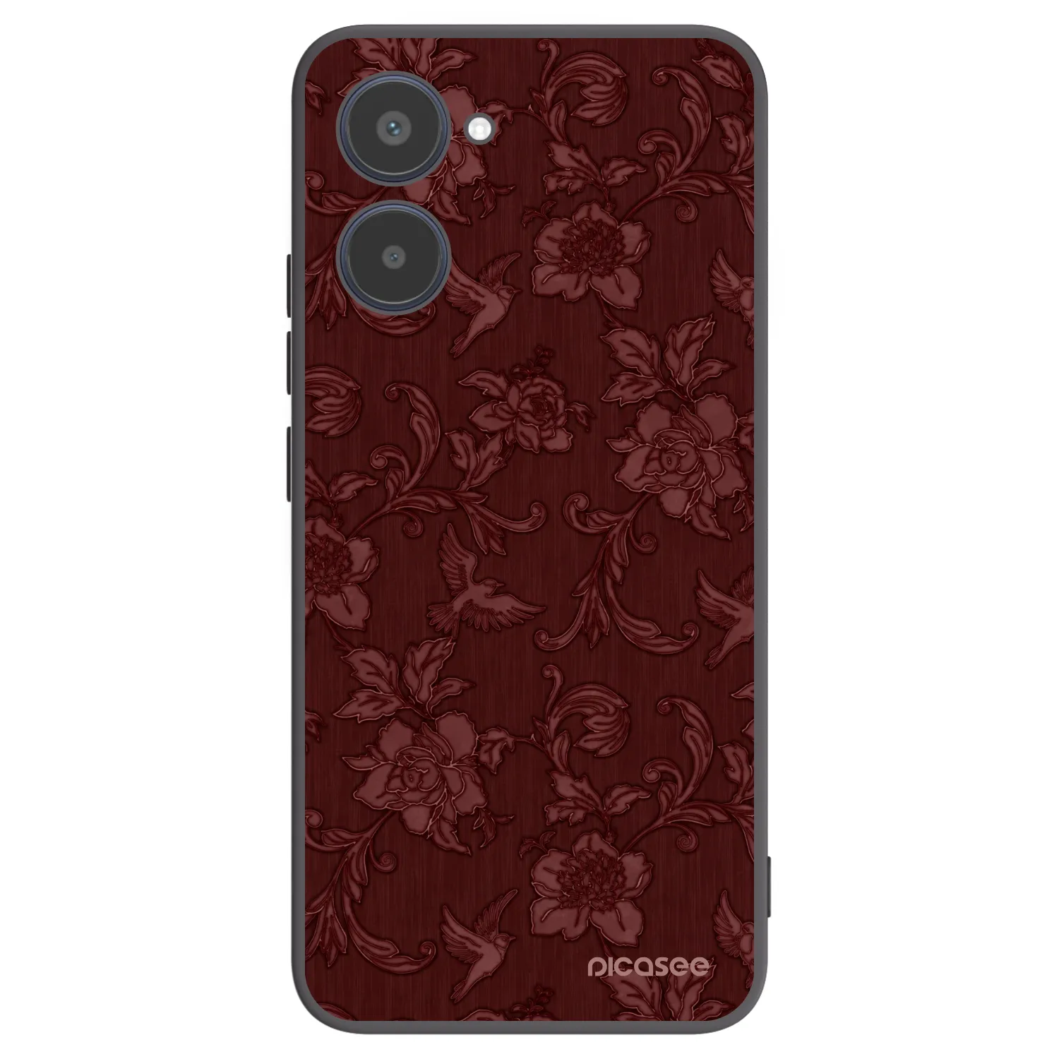 Picasee crna silikonska maskica za Realme 10 4G - Red Elegance