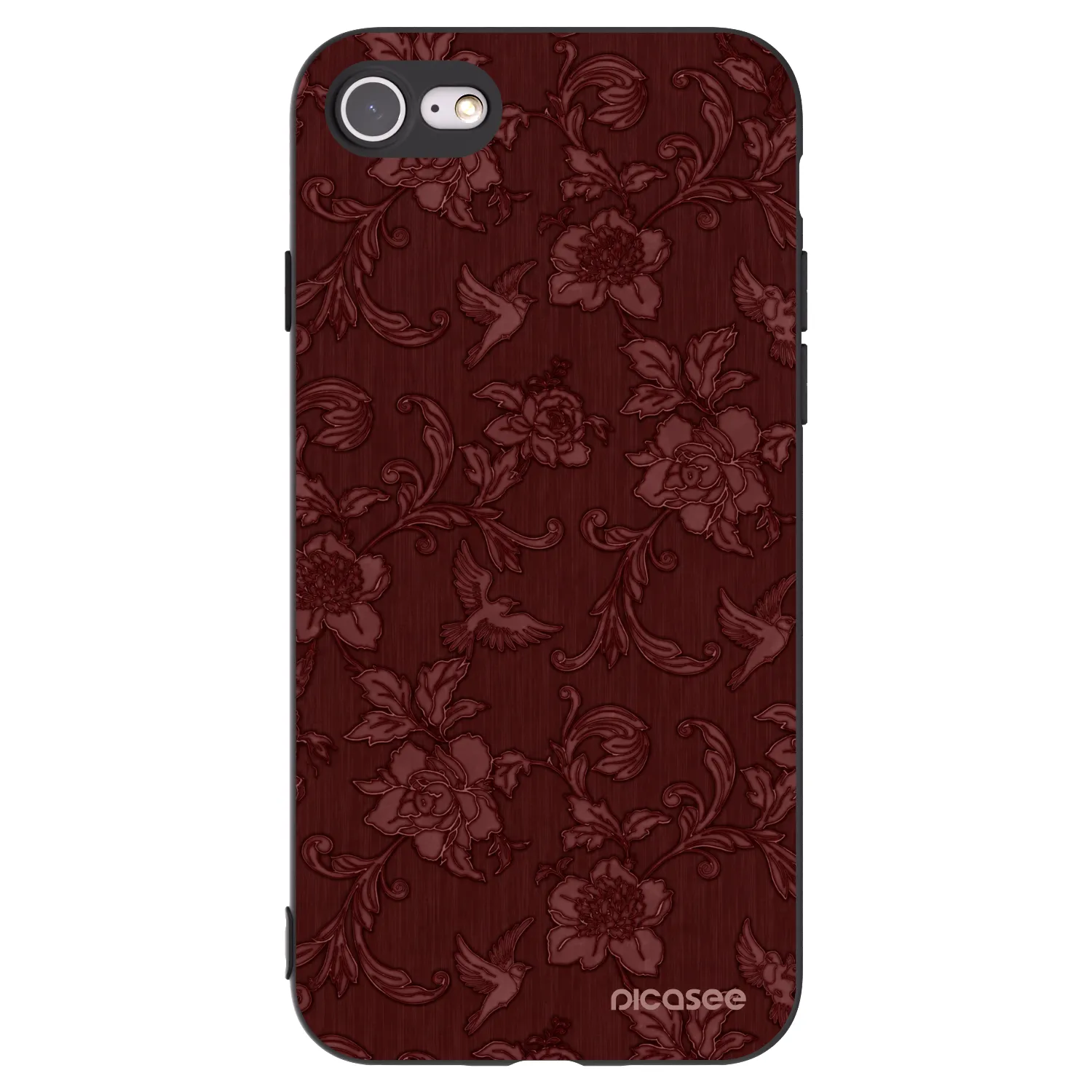 Picasee crna silikonska maskica za Apple iPhone 7 - Red Elegance