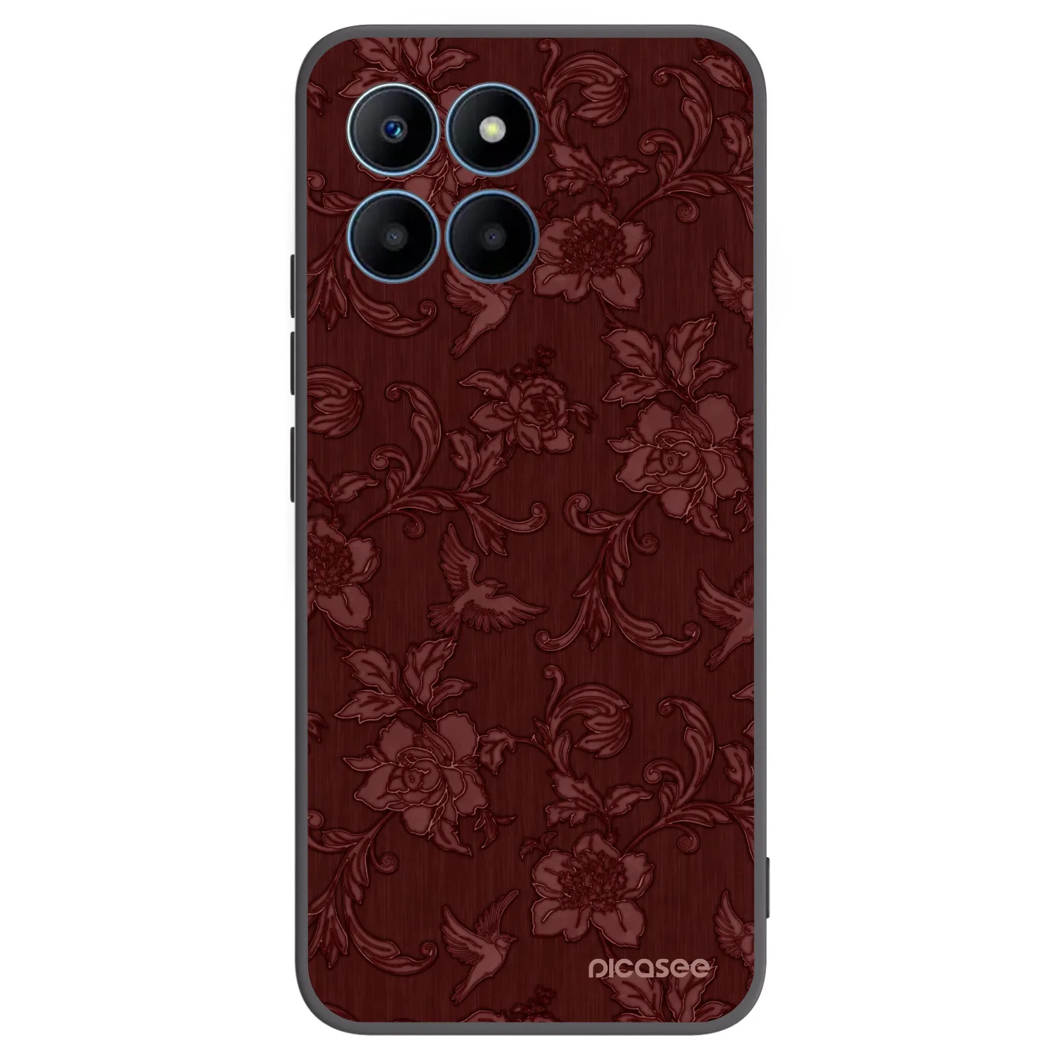 Picasee crna silikonska maskica za Honor 70 Lite - Red Elegance
