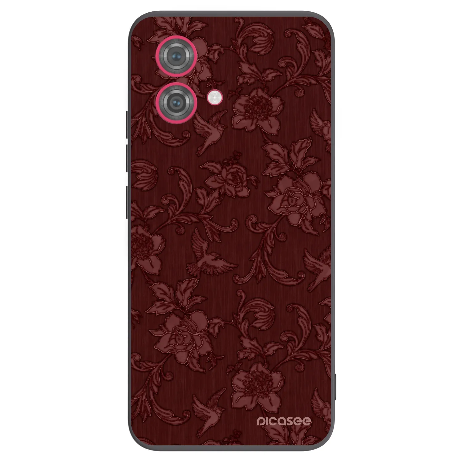 Picasee crna silikonska maskica za Motorola Moto G84 5G - Red Elegance
