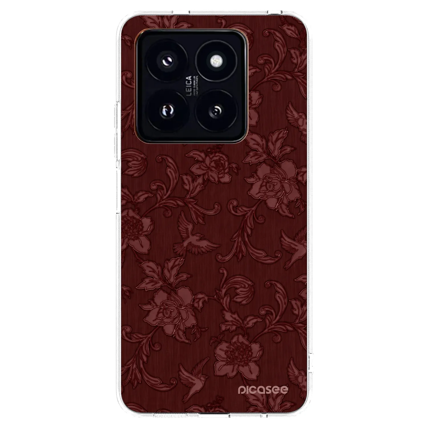 Picasee silikonska prozirna maskica za Xiaomi 14 Pro - Red Elegance