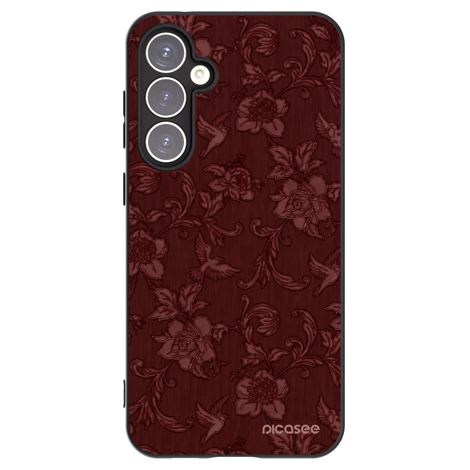 Picasee crna silikonska maskica za Samsung Galaxy S23 FE S711B - Red Elegance