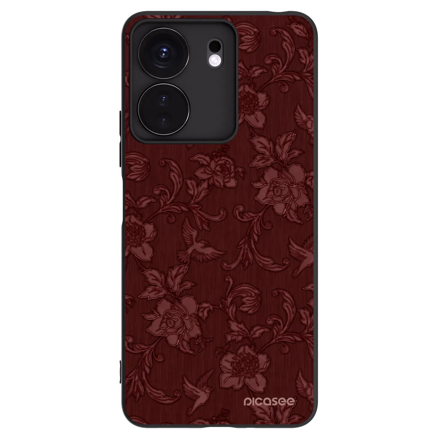 Picasee crna silikonska maskica za Xiaomi Redmi 13C 4G - Red Elegance