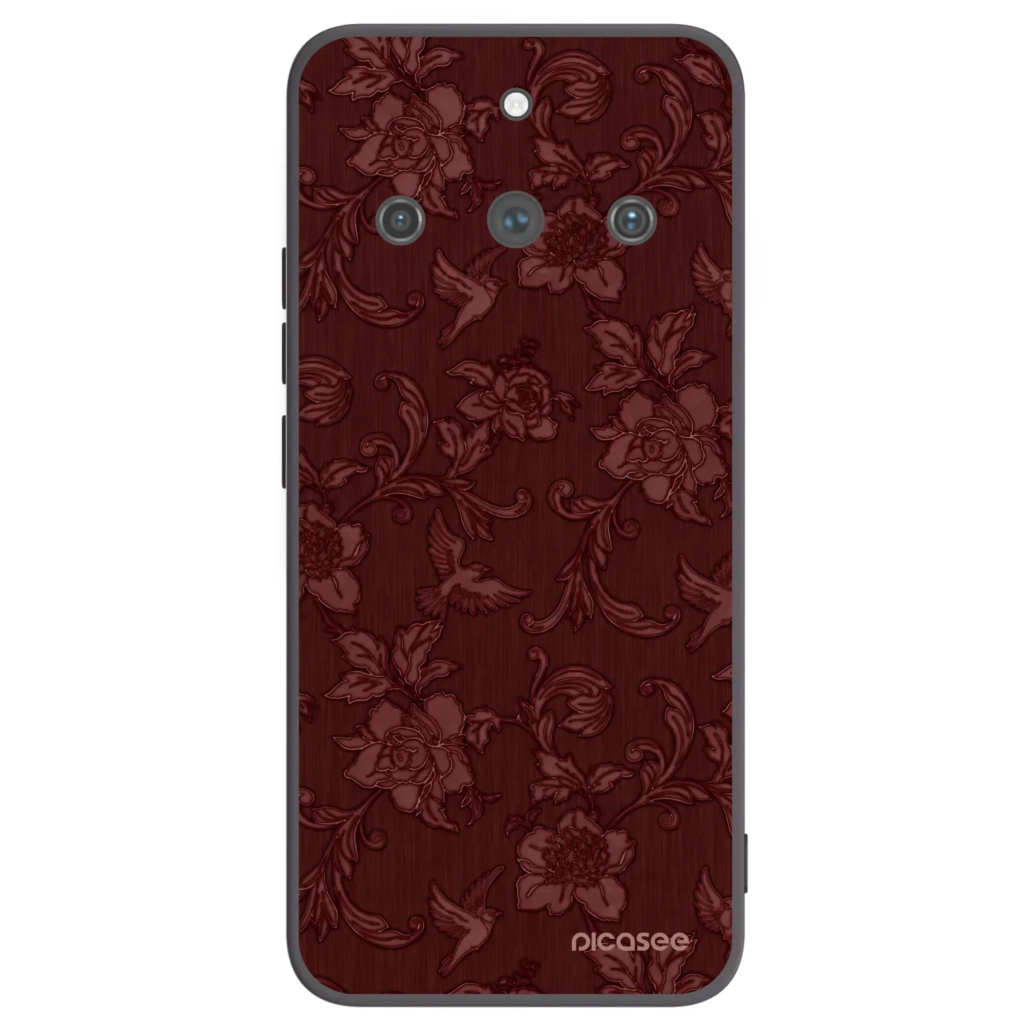 Picasee crna silikonska maskica za Realme 11 Pro+ - Red Elegance