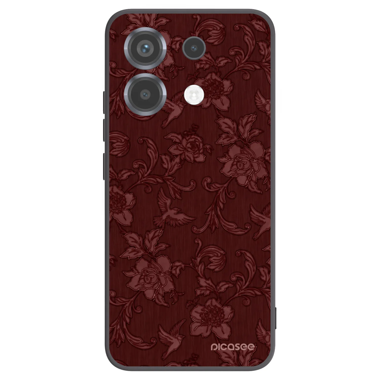 Picasee crna silikonska maskica za Xiaomi Poco X6 - Red Elegance