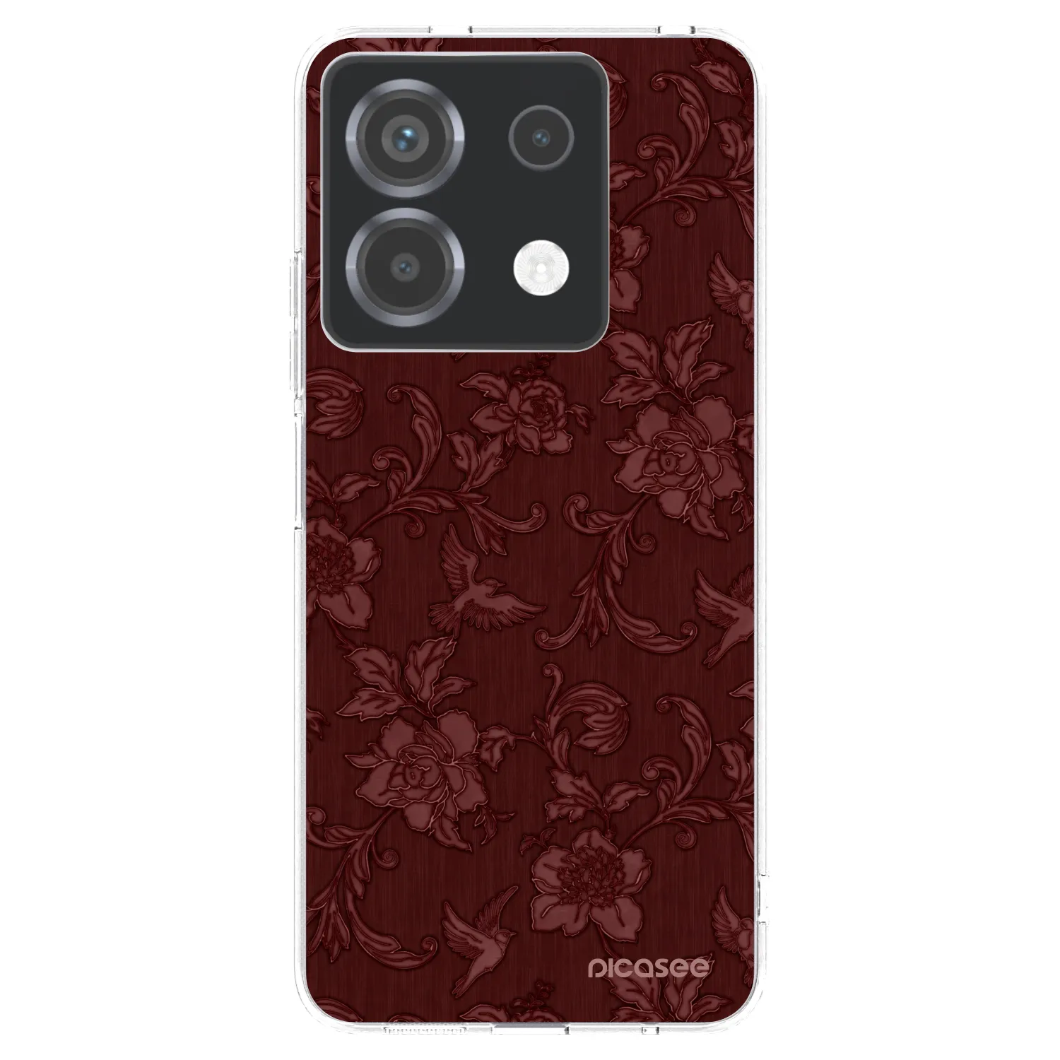 Picasee silikonska prozirna maskica za Xiaomi Poco X6 - Red Elegance