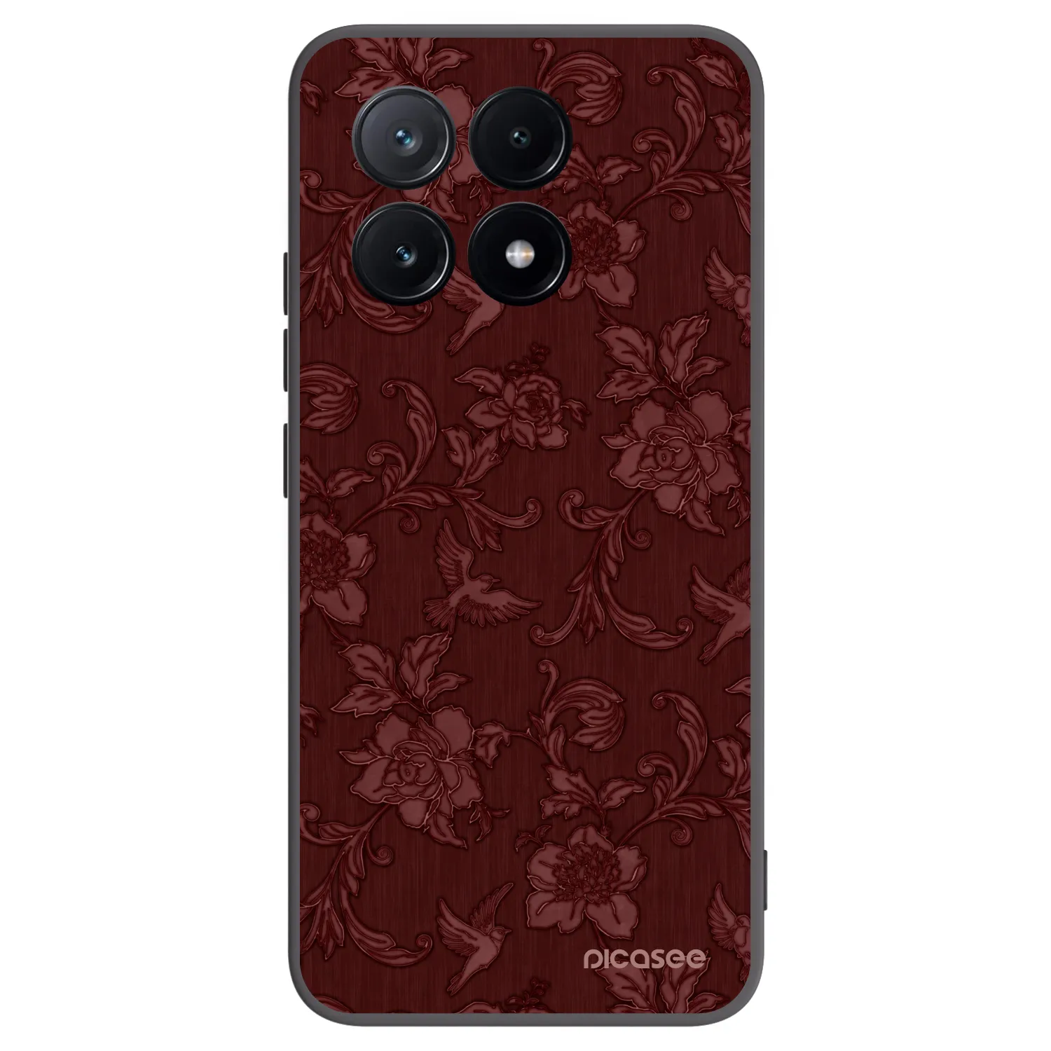 Picasee crna silikonska maskica za Xiaomi Poco X6 Pro - Red Elegance