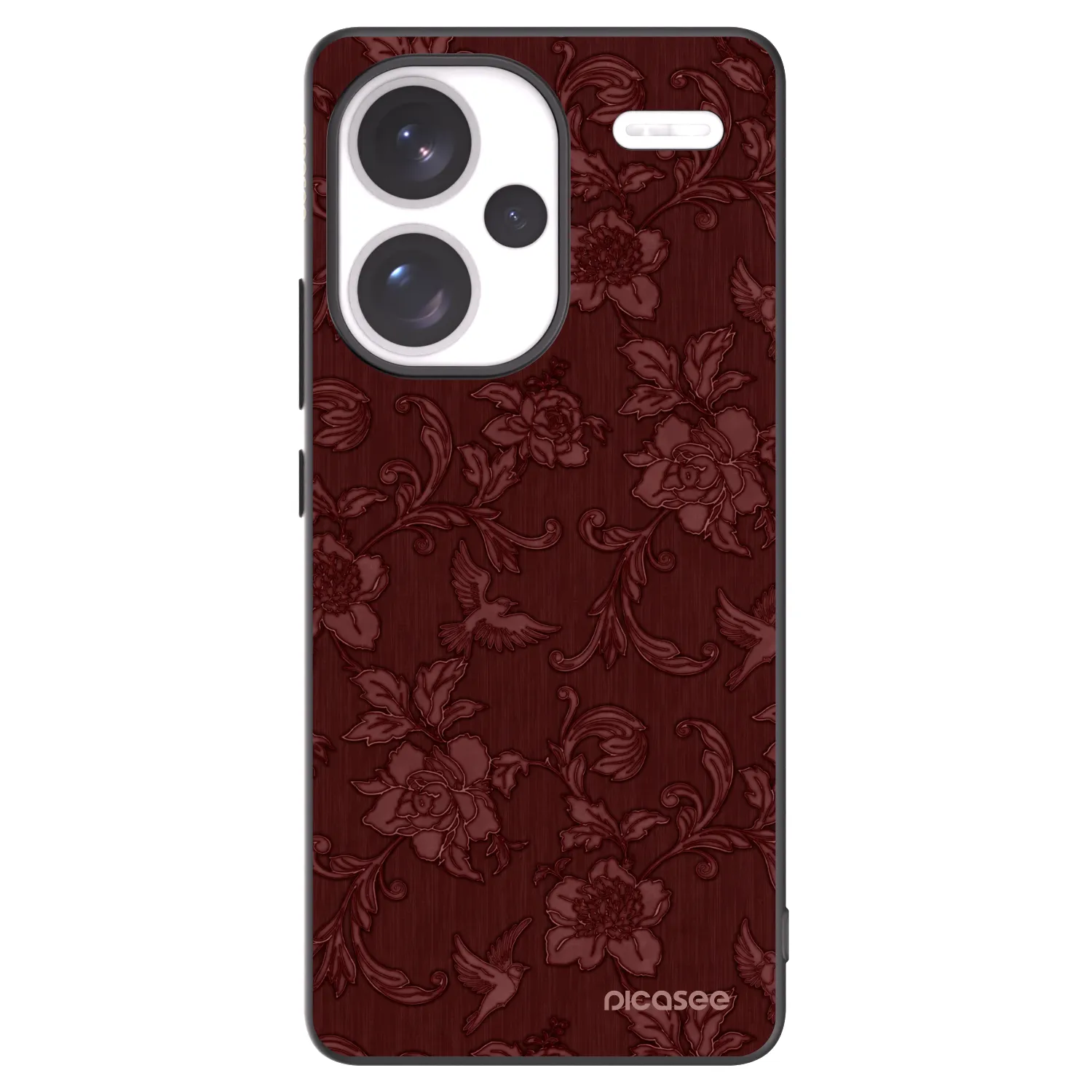Picasee crna silikonska maskica za Xiaomi Redmi Note 13 Pro+ 5G - Red Elegance
