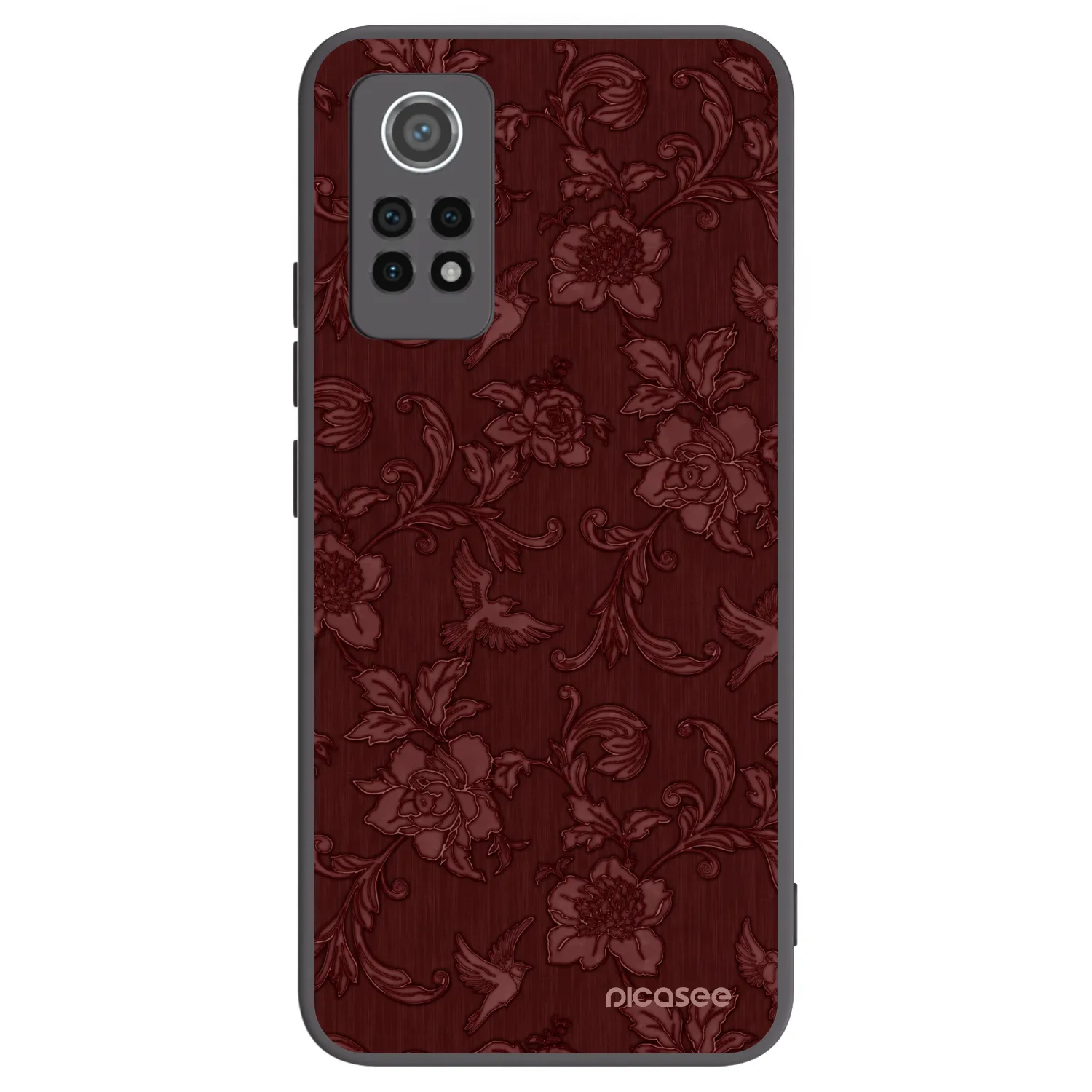 Picasee crna silikonska maskica za Xiaomi Redmi Note 12 Pro 4G - Red Elegance