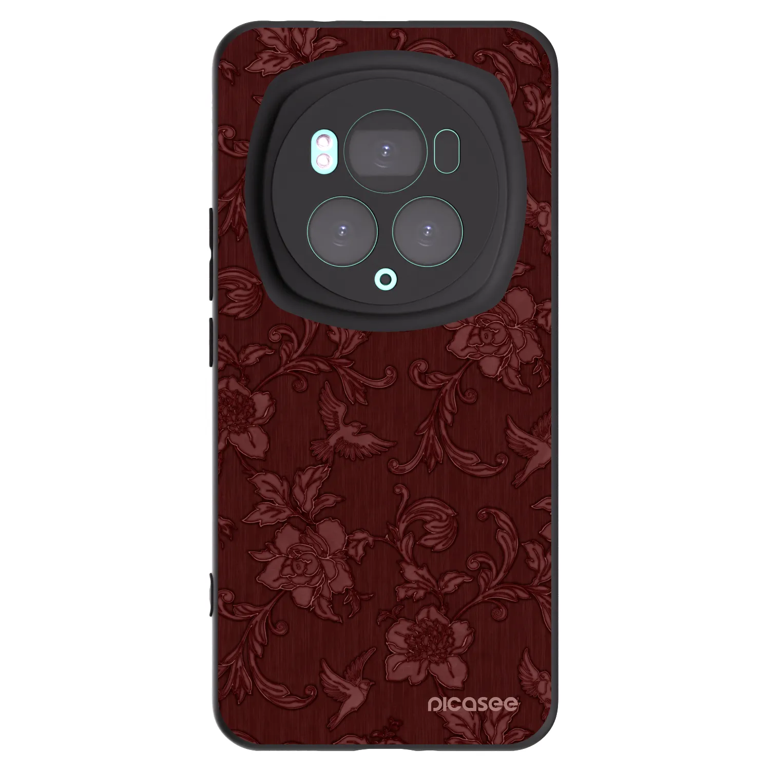 Picasee crna silikonska maskica za Honor Magic6 Pro - Red Elegance
