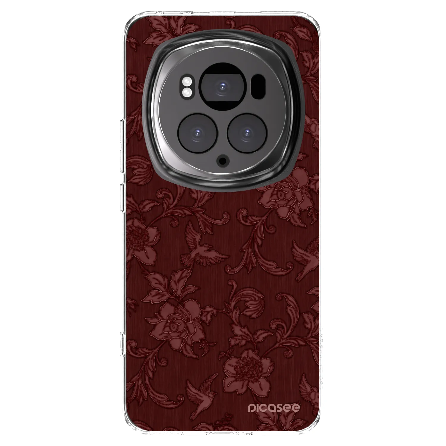 Picasee silikonska prozirna maskica za Honor Magic6 Pro - Red Elegance