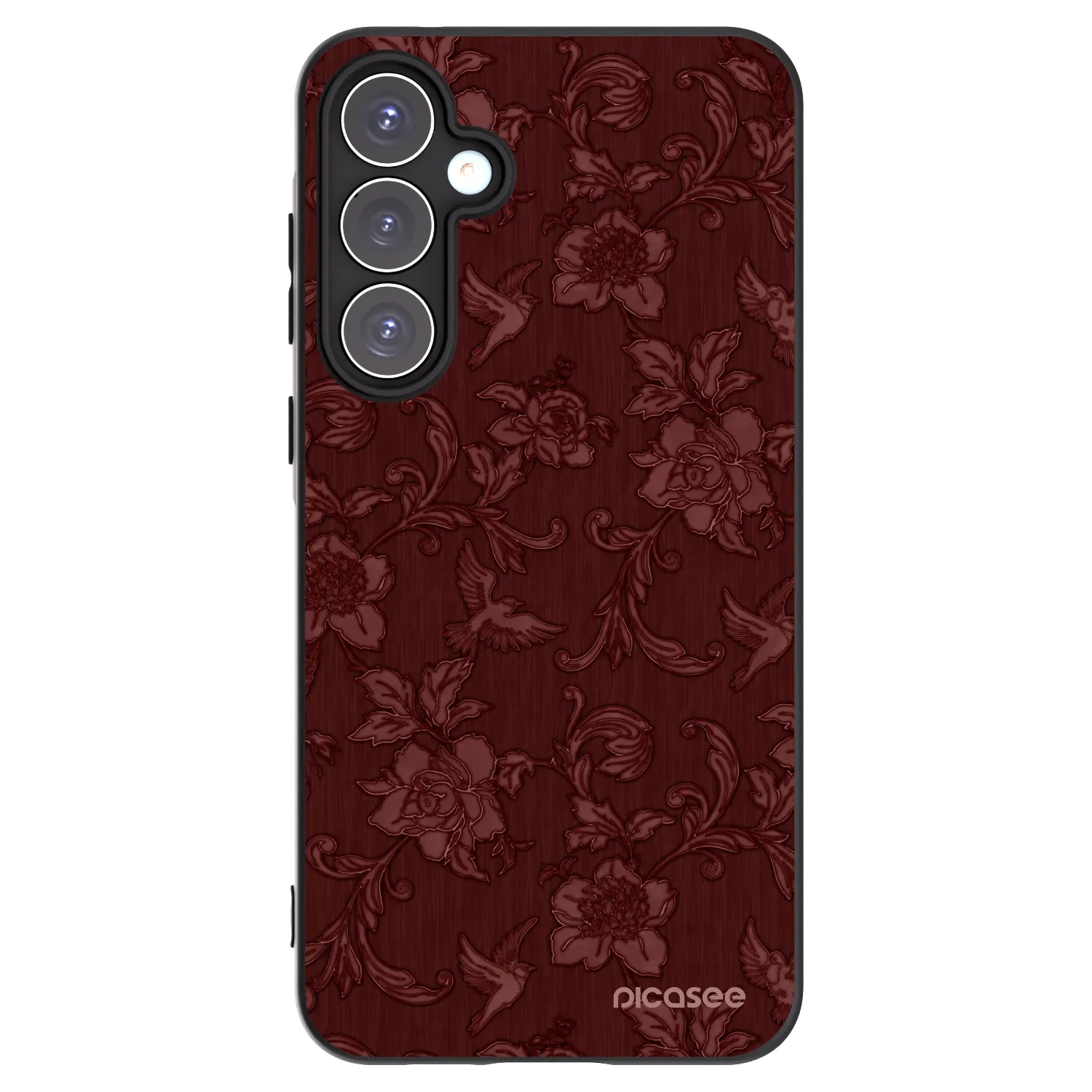 Picasee crna silikonska maskica za Samsung Galaxy A55 5G A556B - Red Elegance