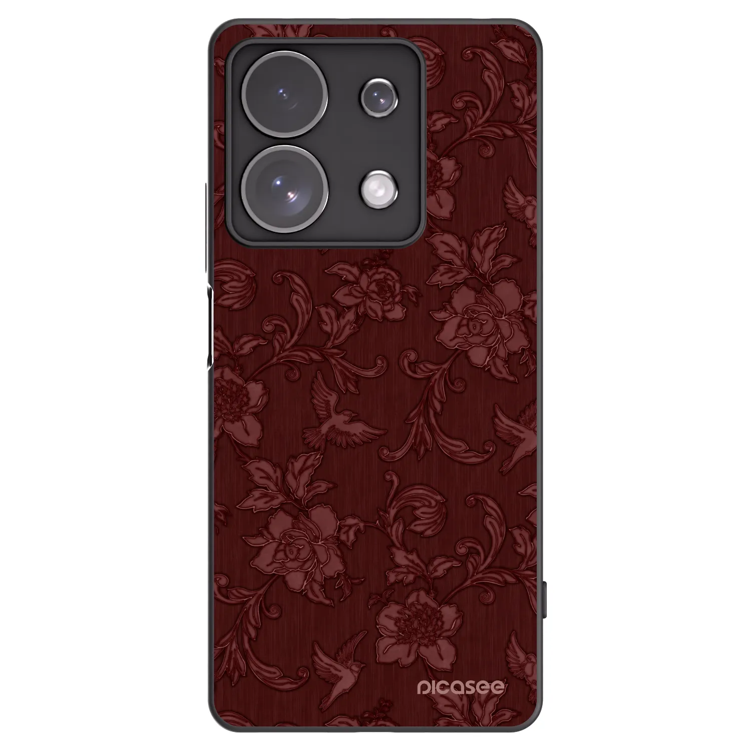 Picasee crna silikonska maskica za Xiaomi Redmi Note 13 Pro 4G - Red Elegance