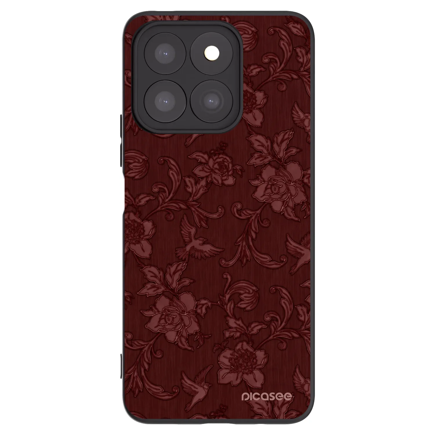Picasee crna silikonska maskica za Honor X8b - Red Elegance