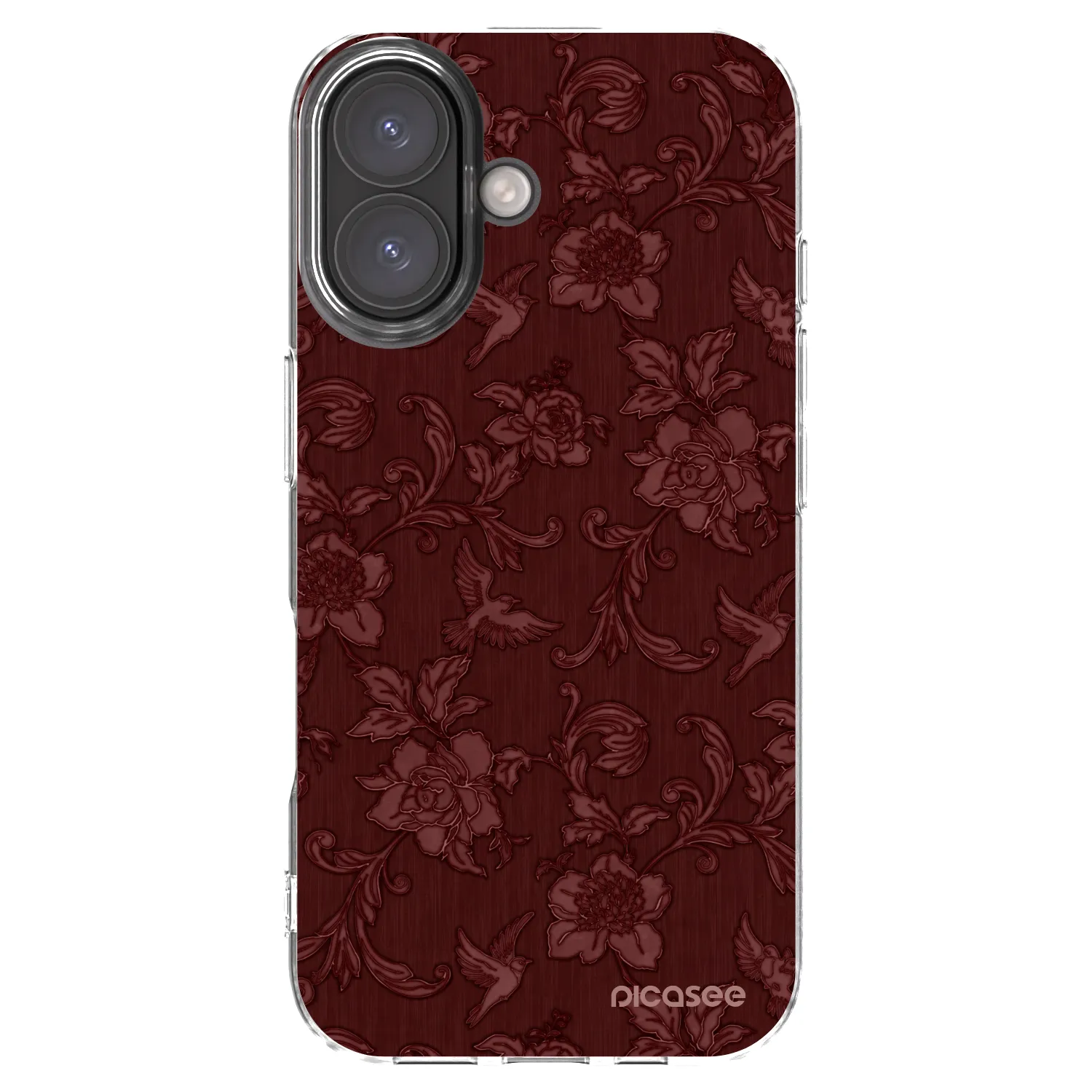 Picasee silikonska prozirna maskica za Apple iPhone 16 - Red Elegance