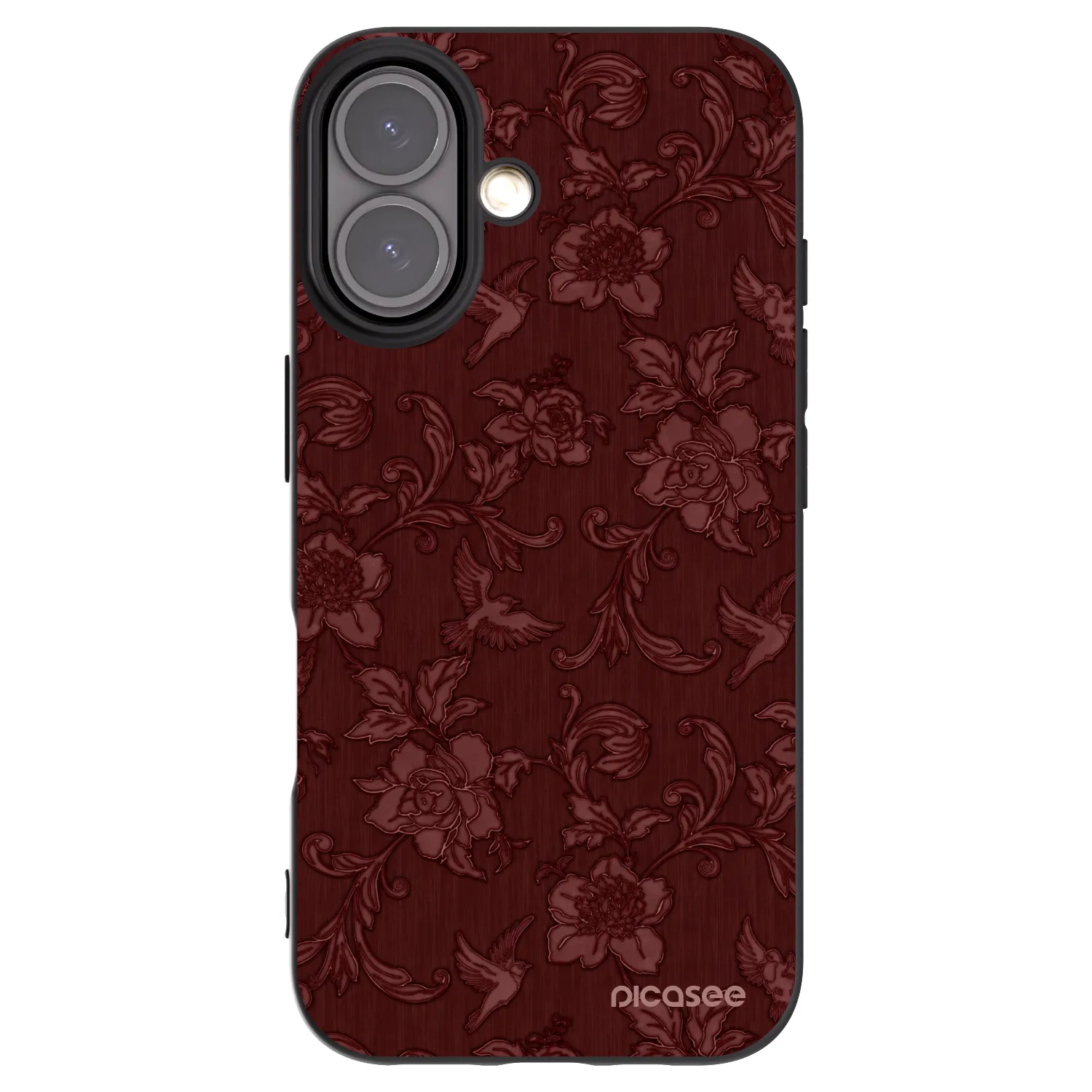 Picasee crna silikonska maskica za Apple iPhone 16 - Red Elegance