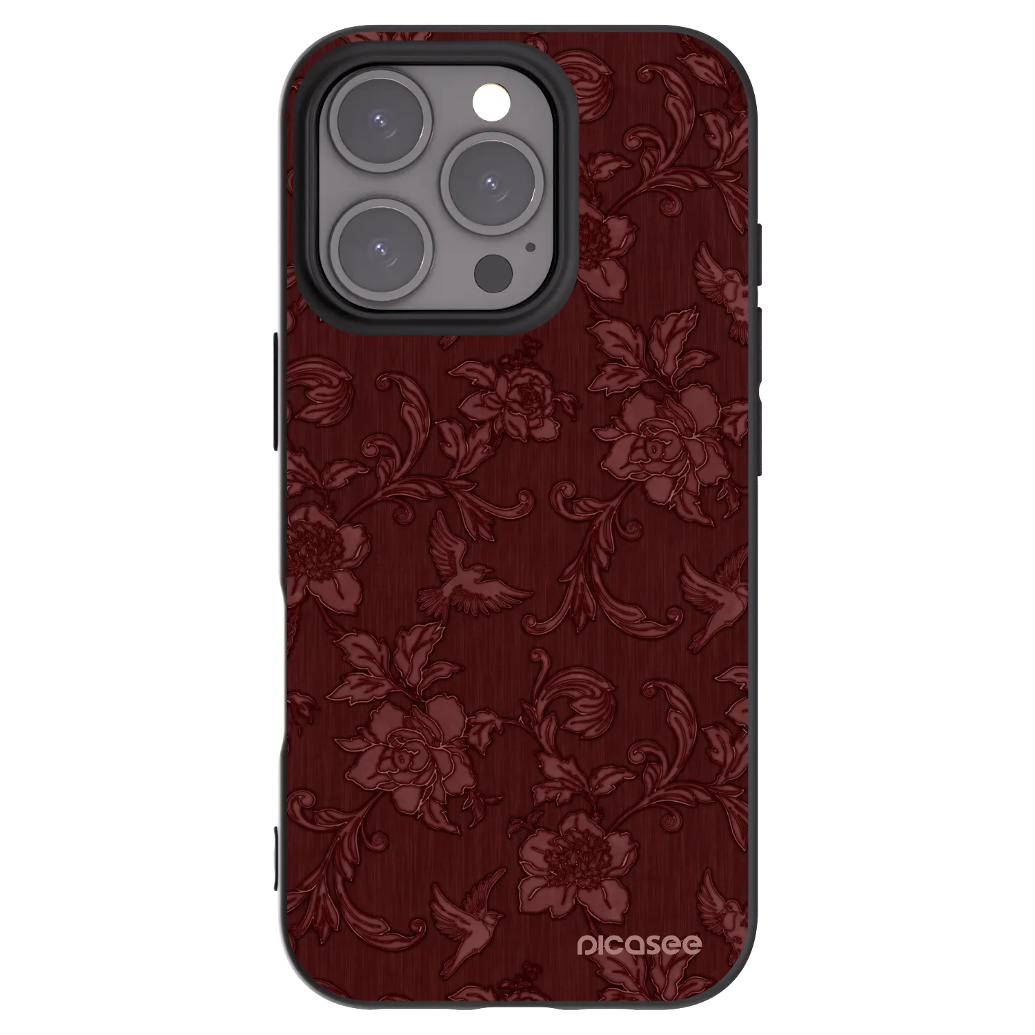 Picasee crna silikonska maskica za Apple iPhone 16 Pro - Red Elegance