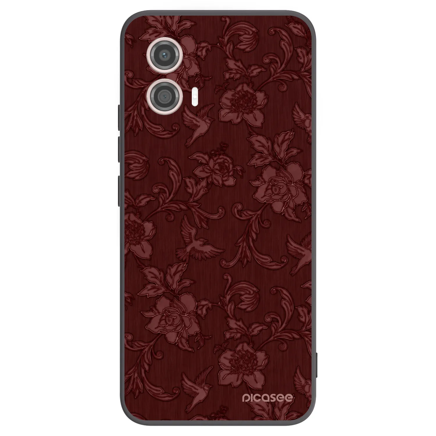 Picasee crna silikonska maskica za Motorola Moto G53 5G - Red Elegance