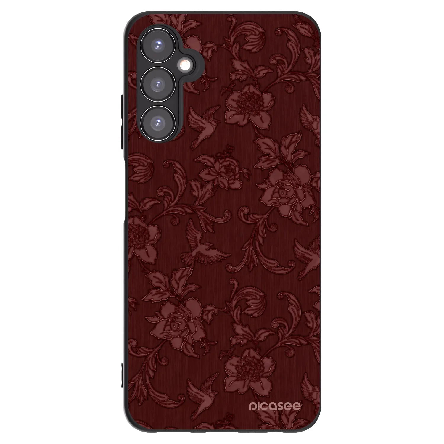 Picasee crna silikonska maskica za Samsung Galaxy A05s A057G - Red Elegance
