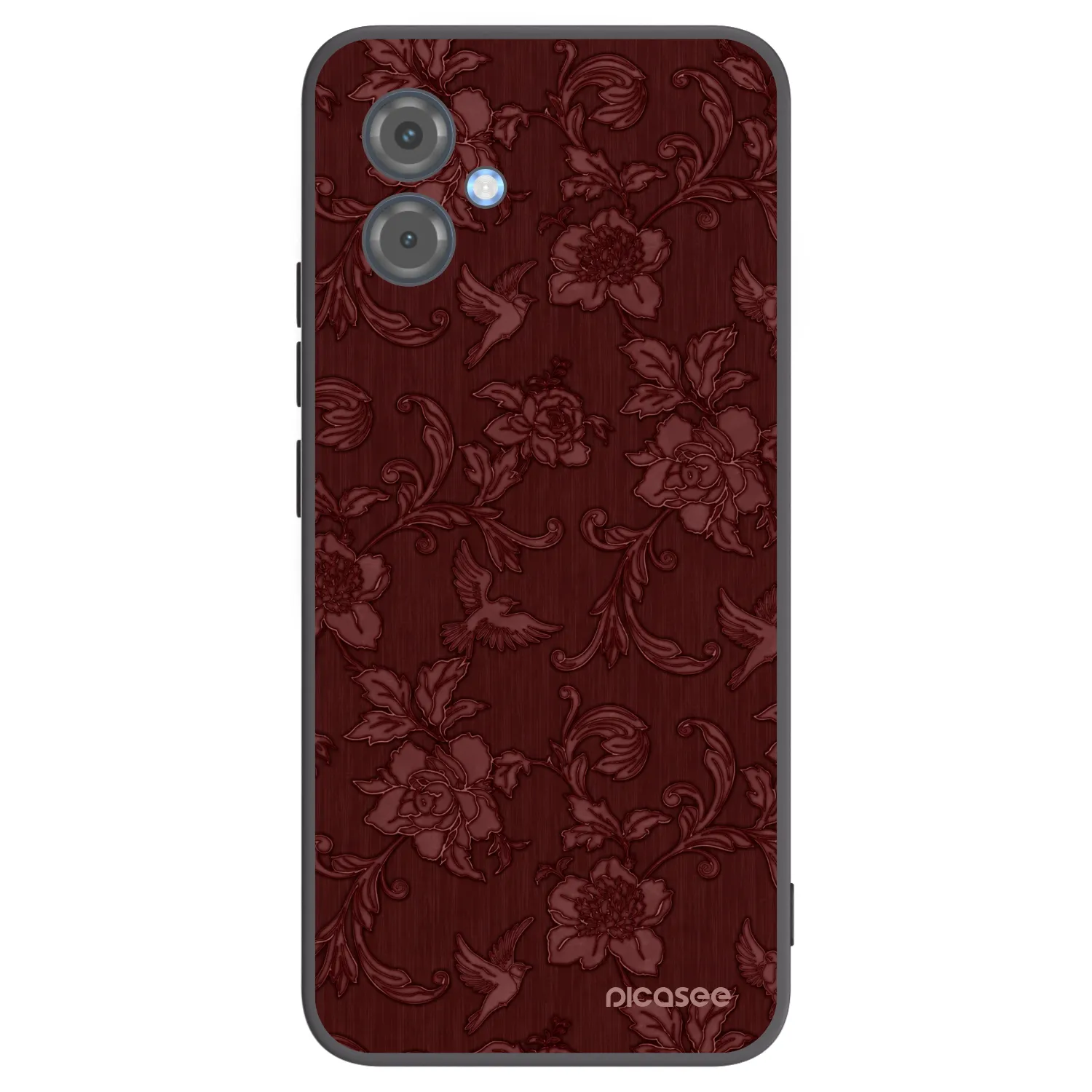 Picasee crna silikonska maskica za Motorola Moto G14 - Red Elegance