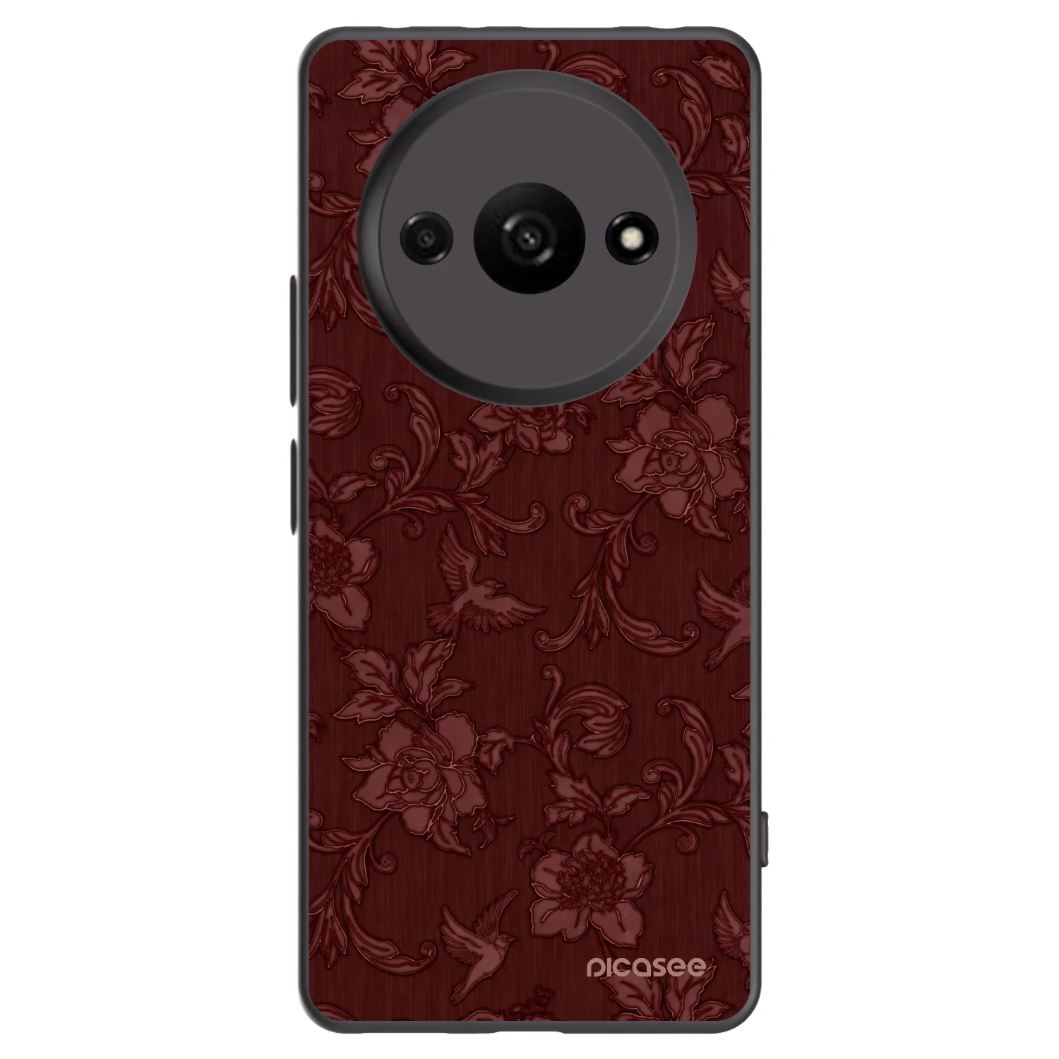 Picasee crna silikonska maskica za Xiaomi Redmi A3 - Red Elegance