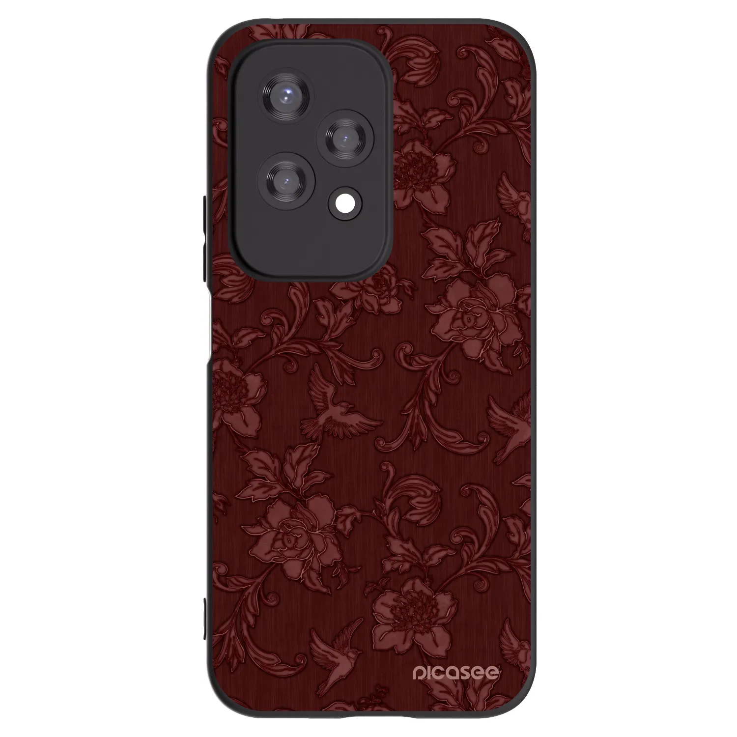 Picasee crna silikonska maskica za Honor 200 Lite - Red Elegance