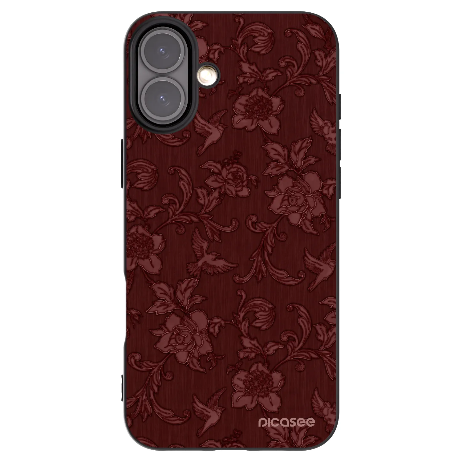 Picasee crna silikonska maskica za Apple iPhone 16 Plus - Red Elegance