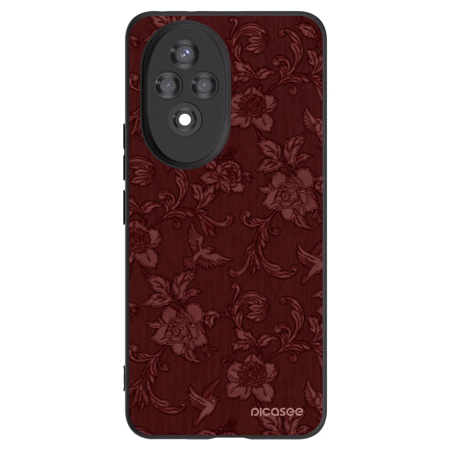 Picasee crna silikonska maskica za Honor 200 5G - Red Elegance