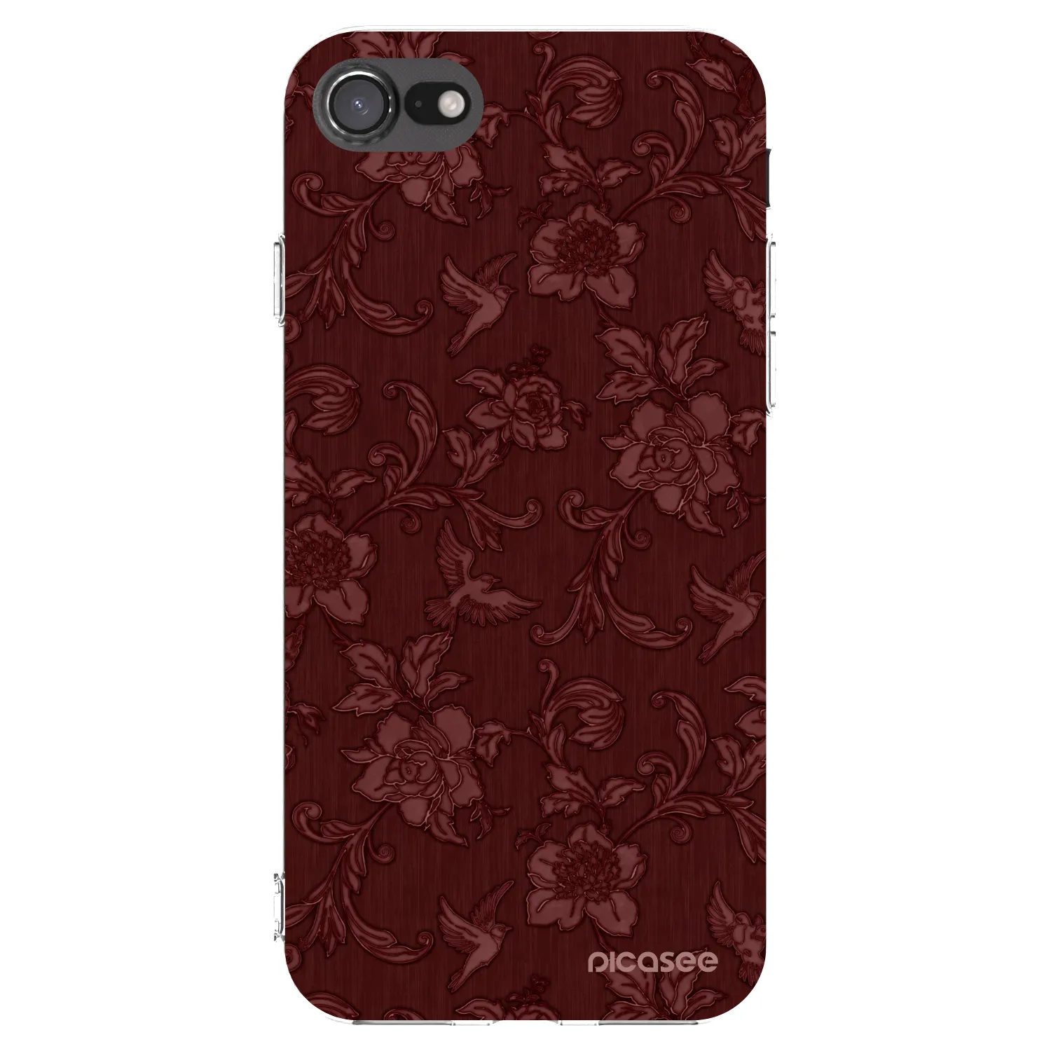 Picasee silikonska prozirna maskica za Apple iPhone 7 - Red Elegance