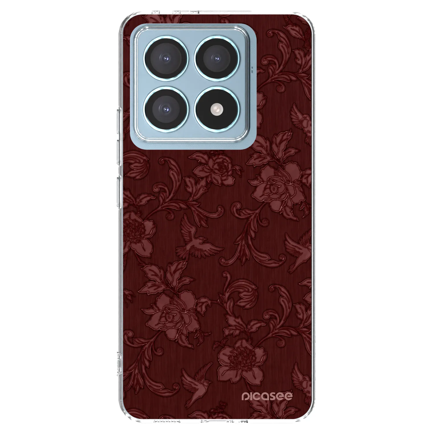 Picasee silikonska prozirna maskica za Xiaomi 14T Pro - Red Elegance