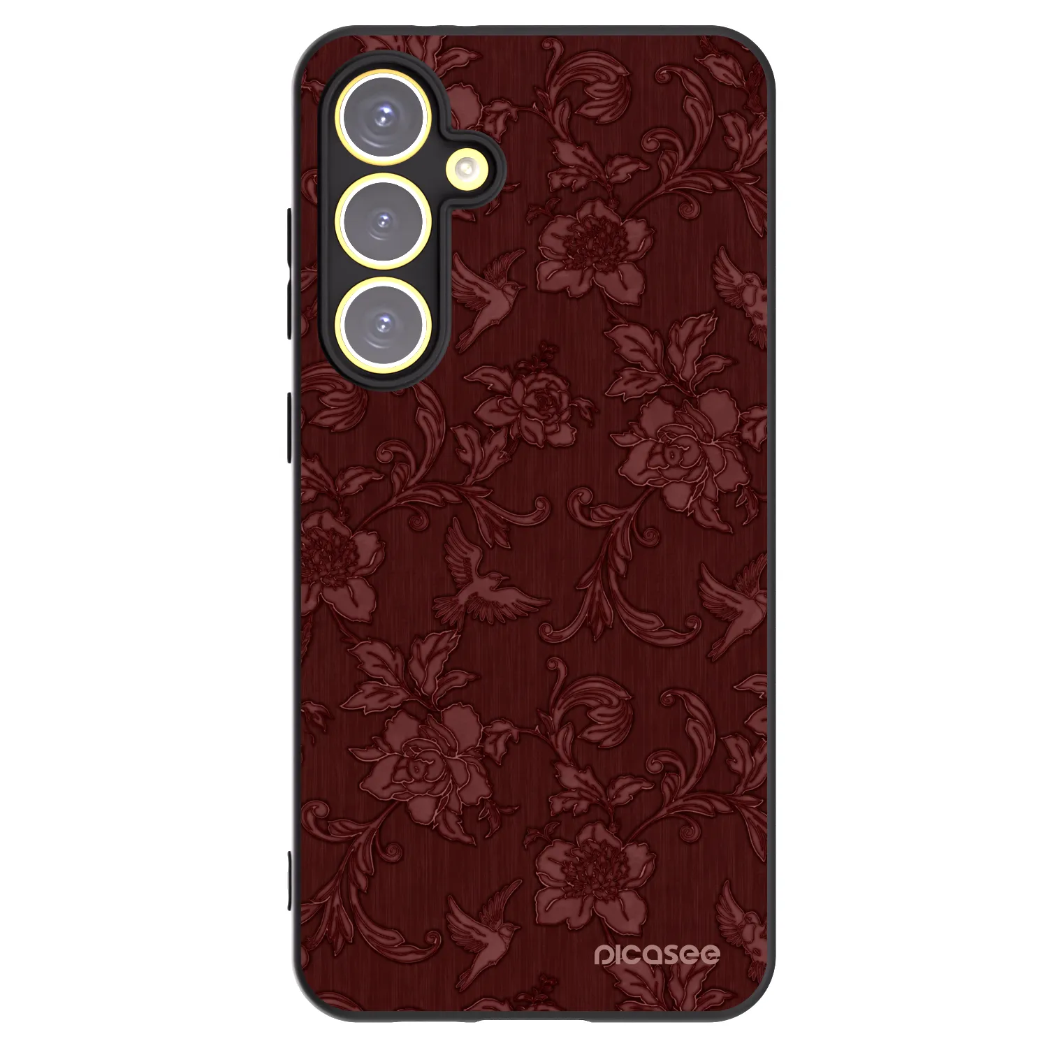 Picasee crna silikonska maskica za Samsung Galaxy S24 FE S721B - Red Elegance