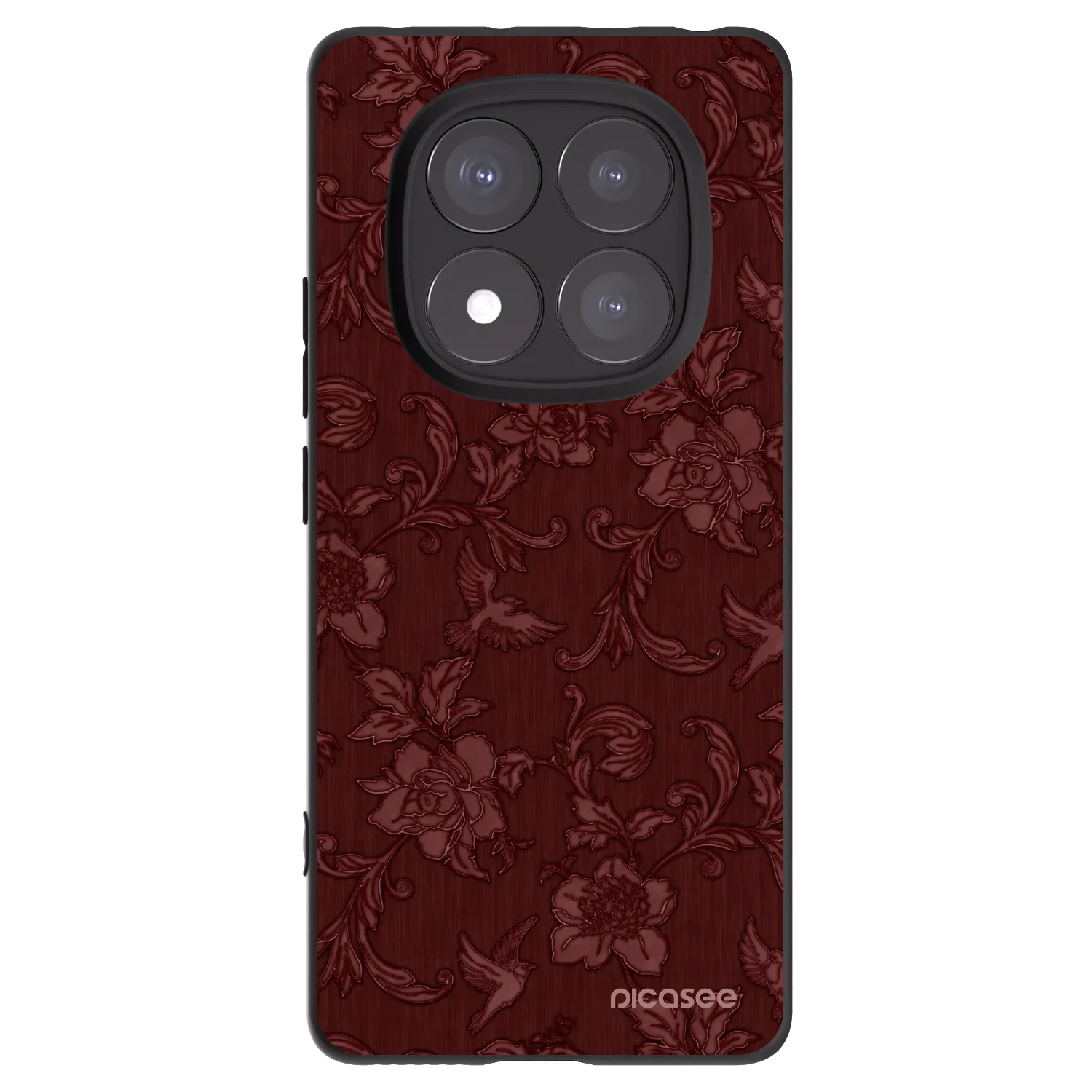 Picasee crna silikonska maskica za Xiaomi Redmi Note 14 Pro 5G - Red Elegance