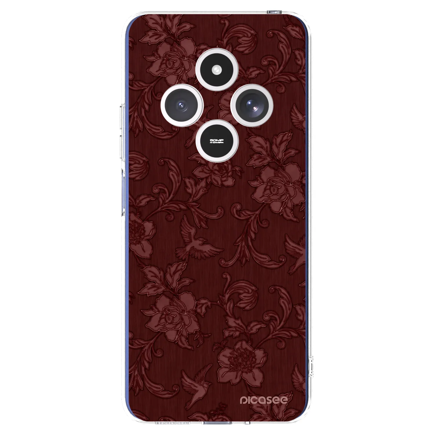 Picasee silikonska prozirna maskica za Xiaomi Redmi 14C - Red Elegance