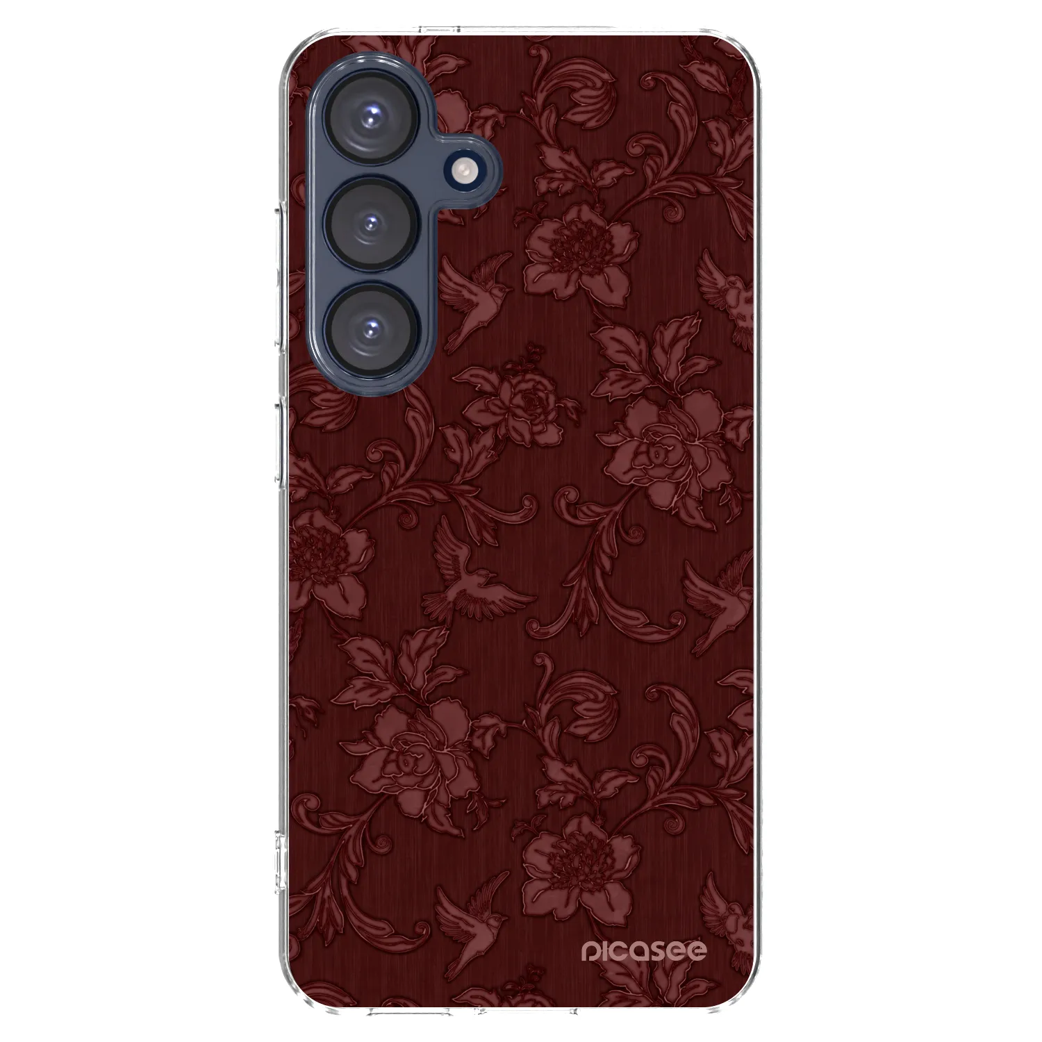 Picasee silikonska prozirna maskica za Samsung Galaxy S25 5G - Red Elegance